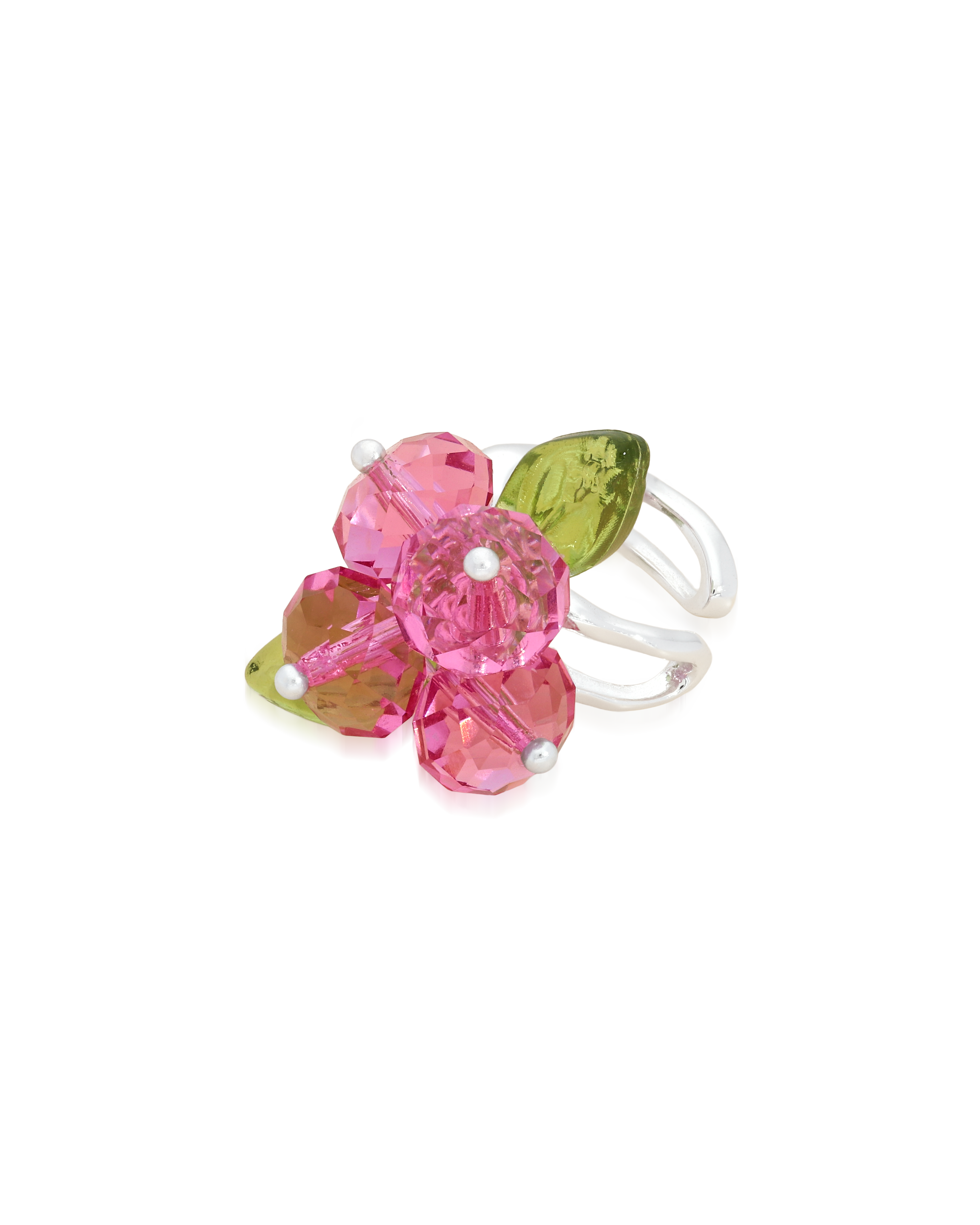 Rose Romance Earcuff in Silver