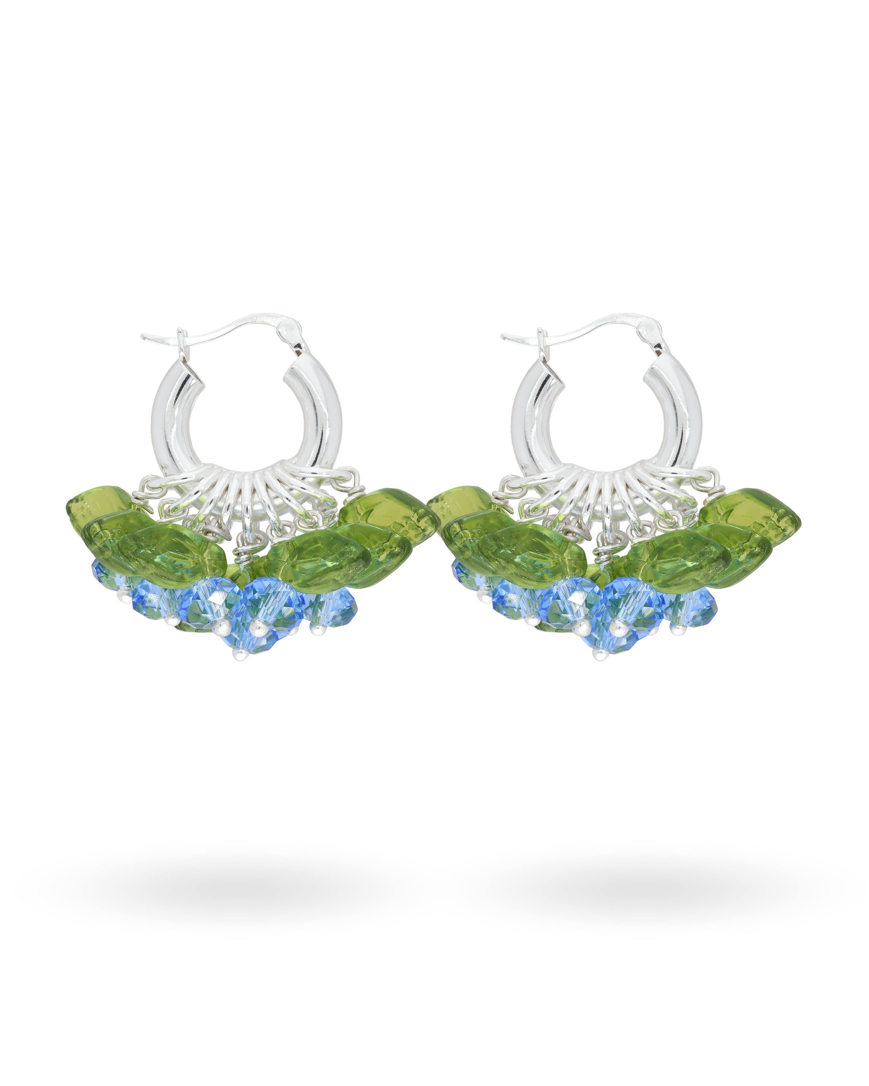 Mini Blueberry Fields Forever Earrings in Silver