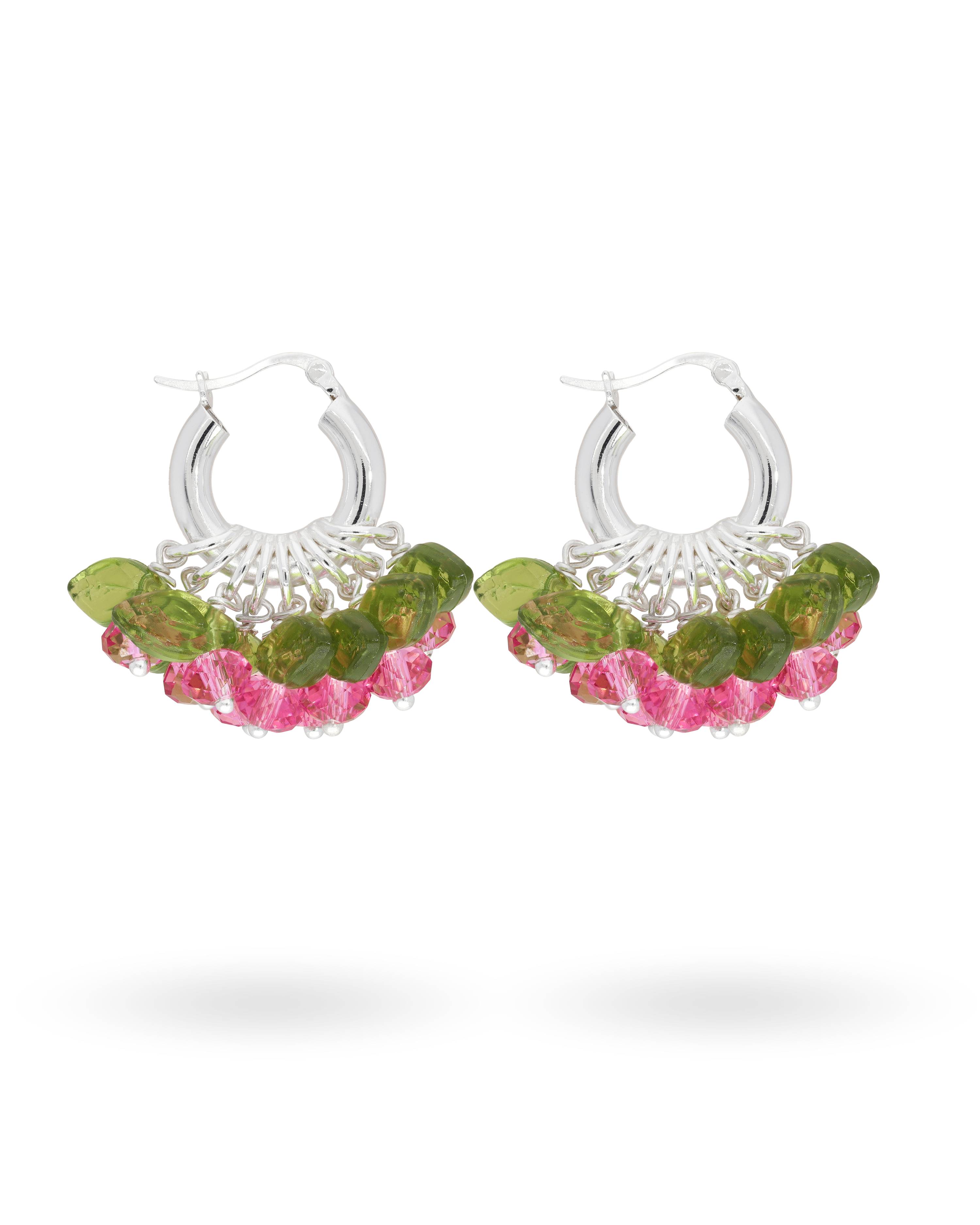 Mini Rose Fields Forever Earrings in Silver