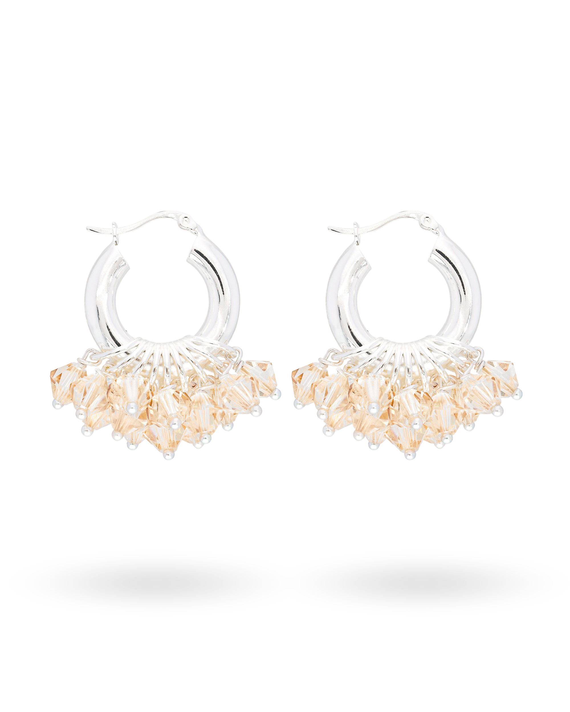 Golden Goddess Earrings in Silver