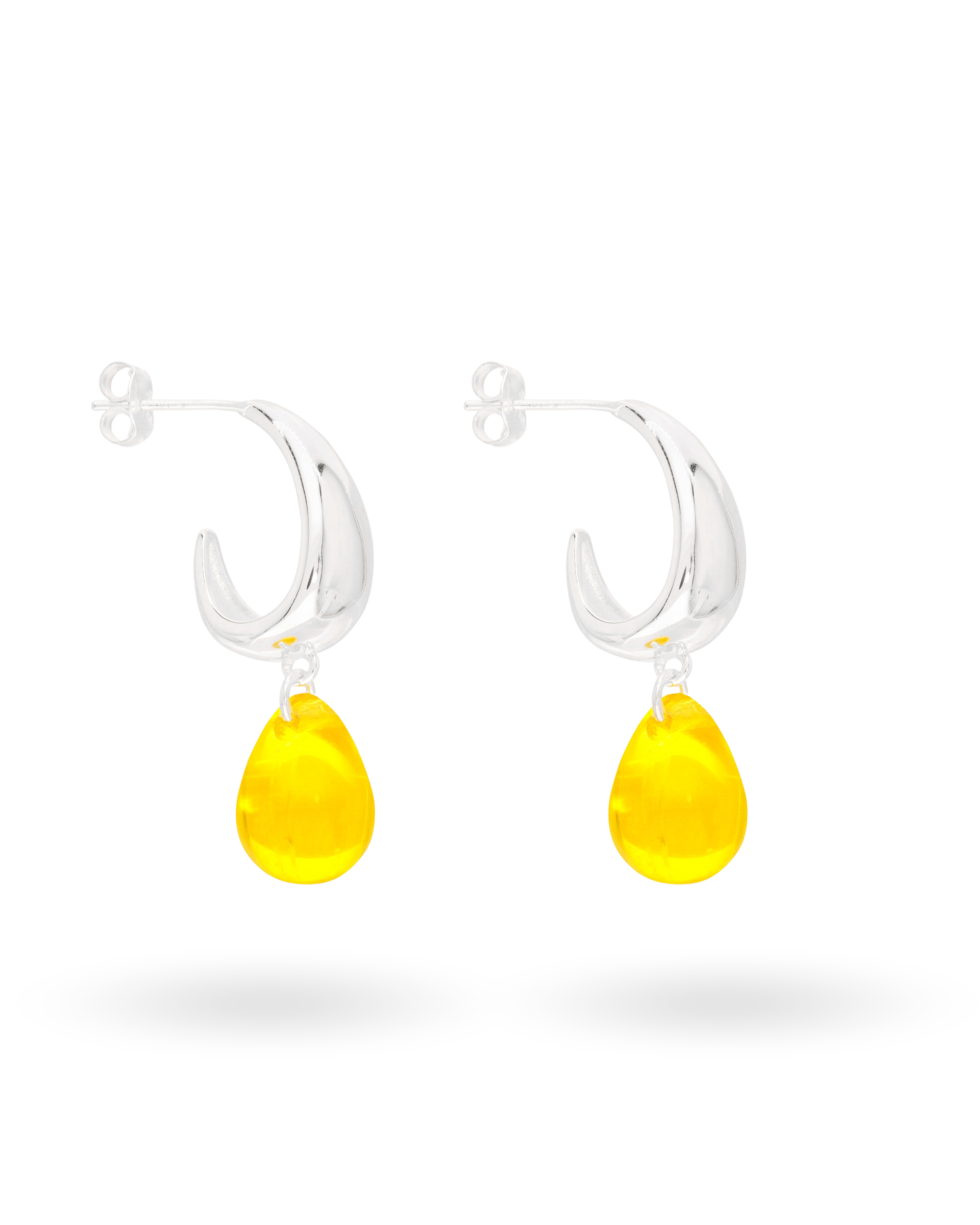 Lemon Drop Earrings in Silver