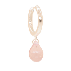 Sugar Drop Pink Earrings in Silver
