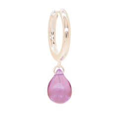 Sugar Drop Violet Earrings in Silver