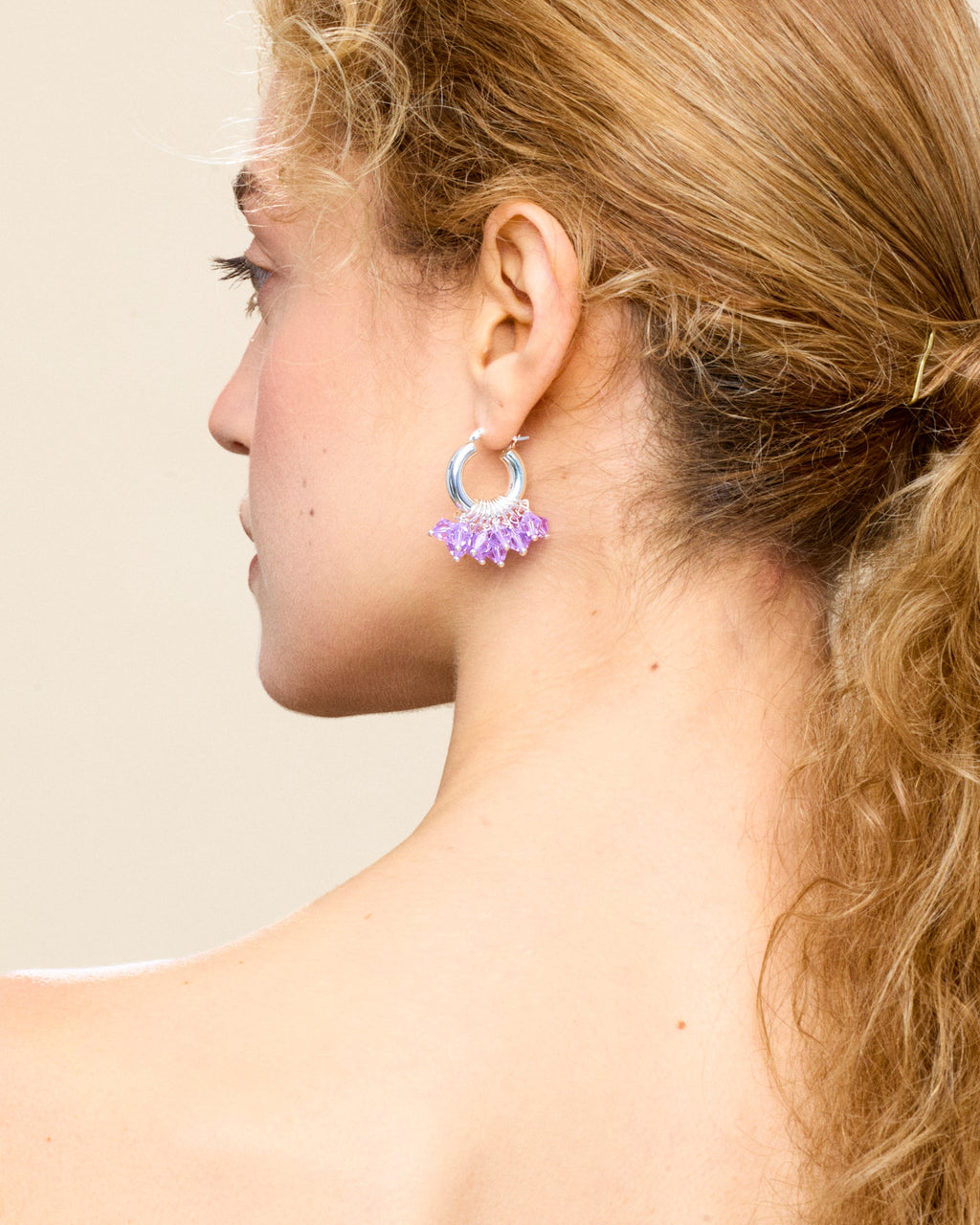 Ritzy Blitz Earrings in Silver