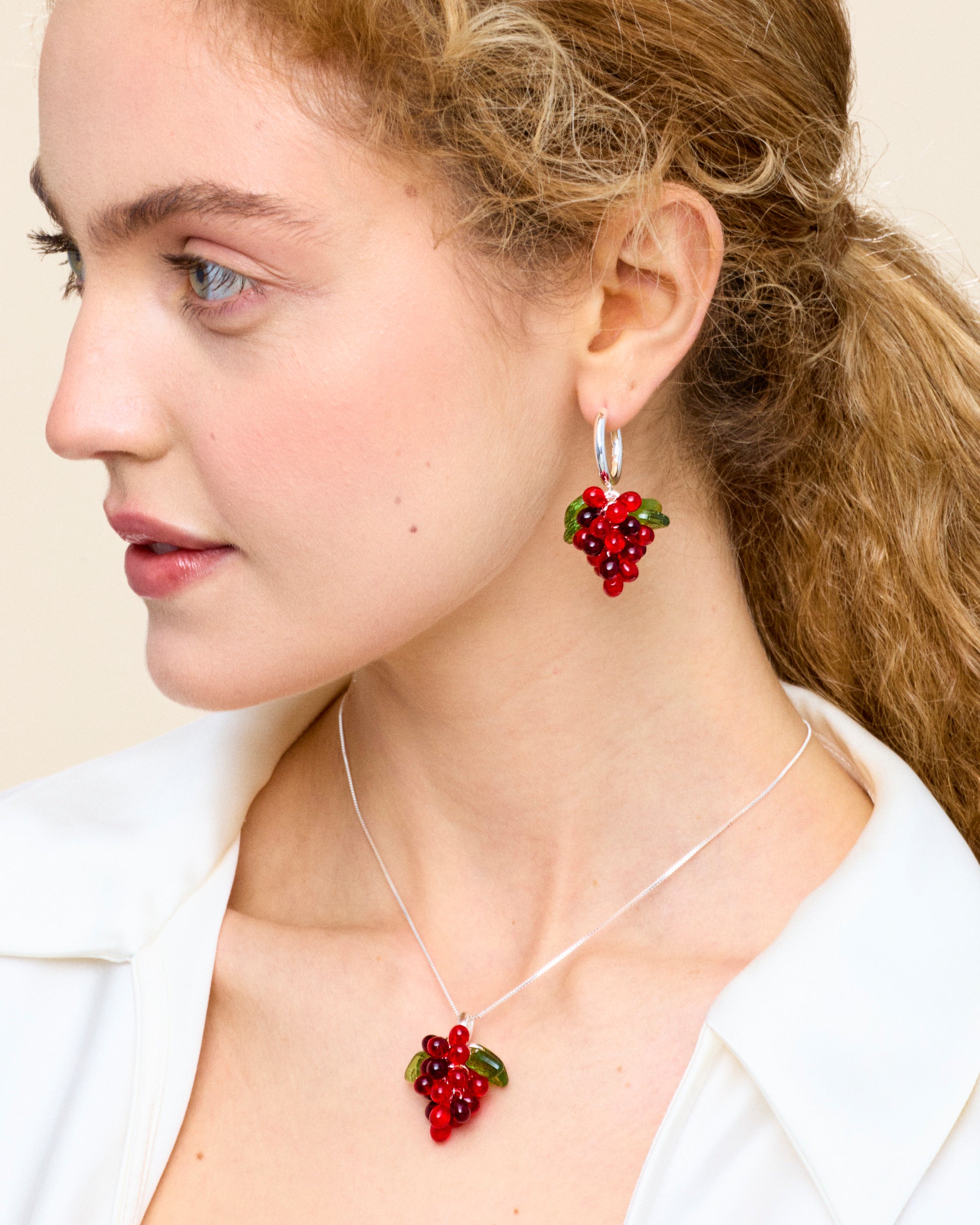 Candy Currant Jelly Necklace in Silver