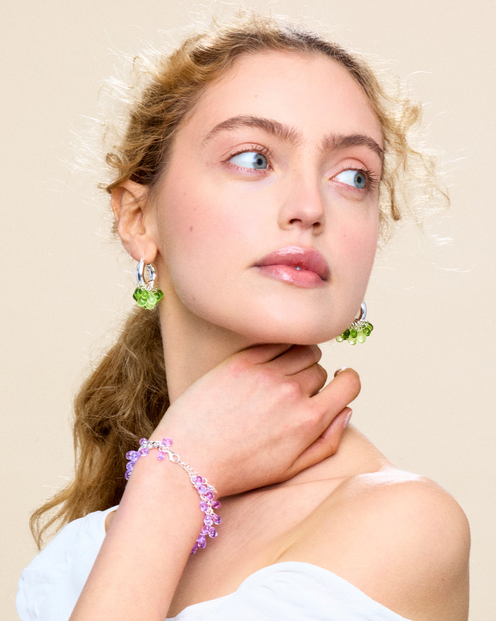 Swirly Popz Earrings in Silver