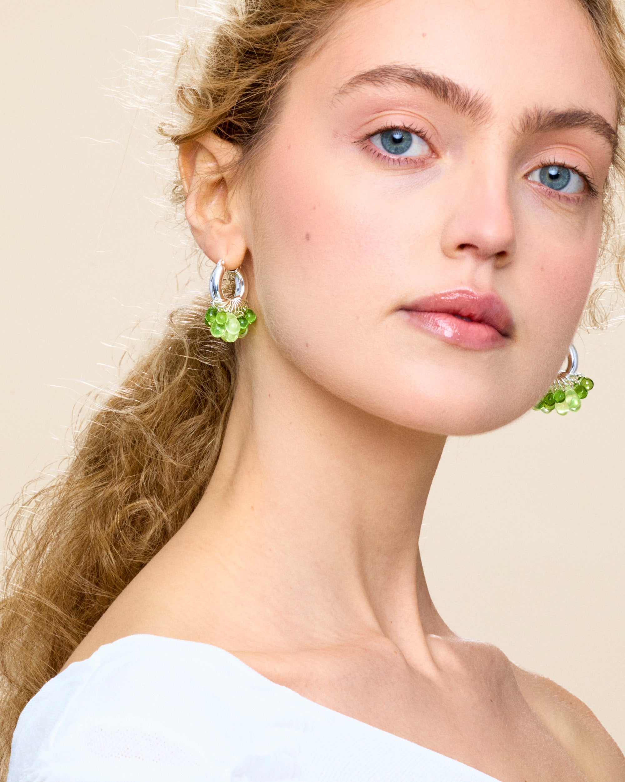 Swirly Popz Earrings in Silver