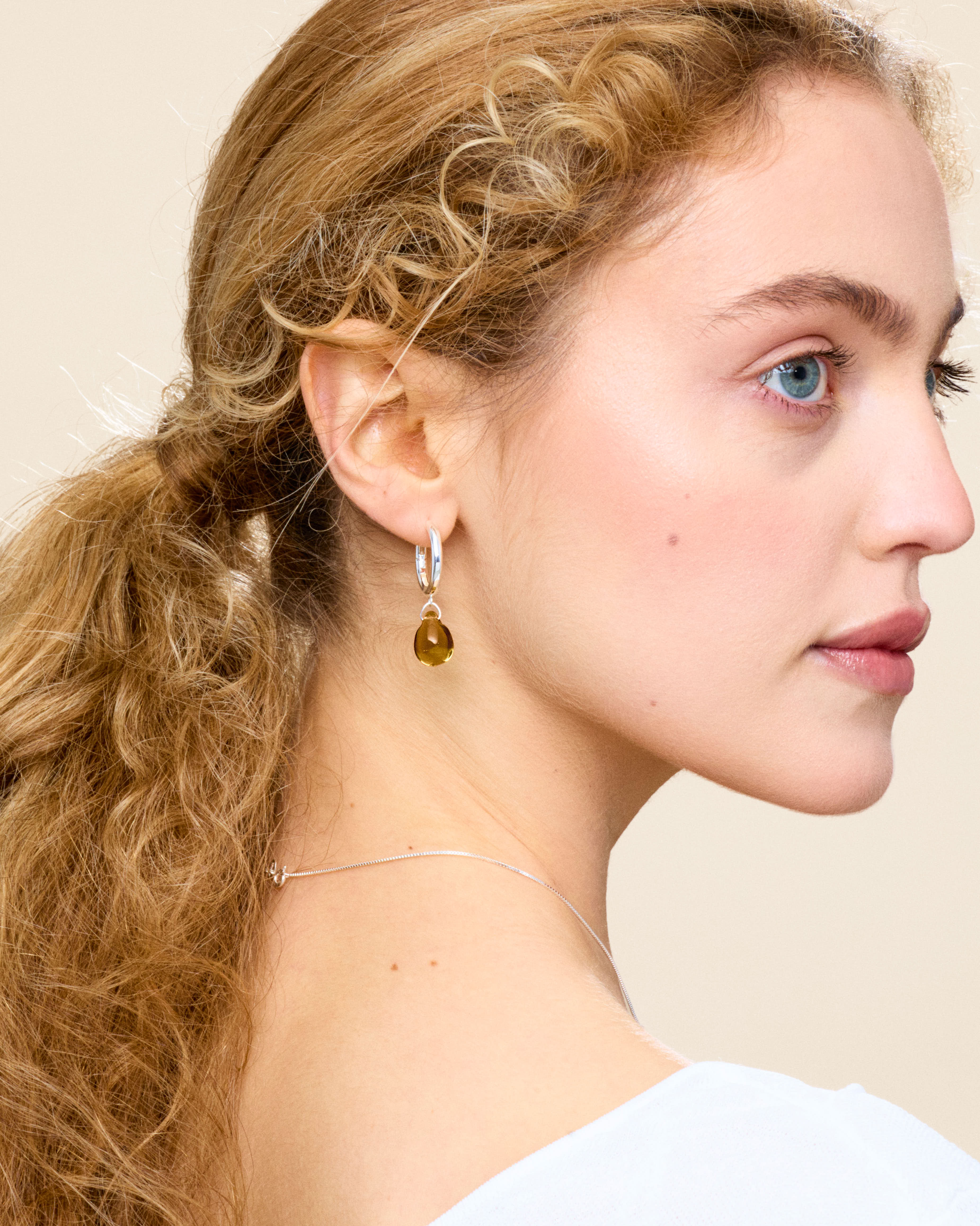 Sugar Drop Choco Earrings in Silver