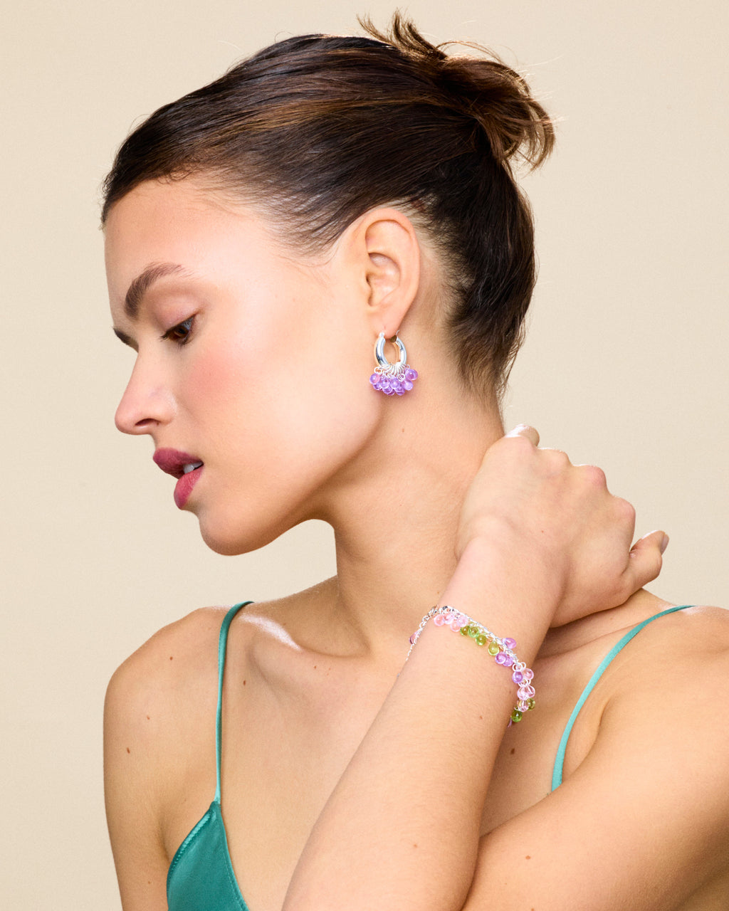 Plumtastic Earrings in Silver