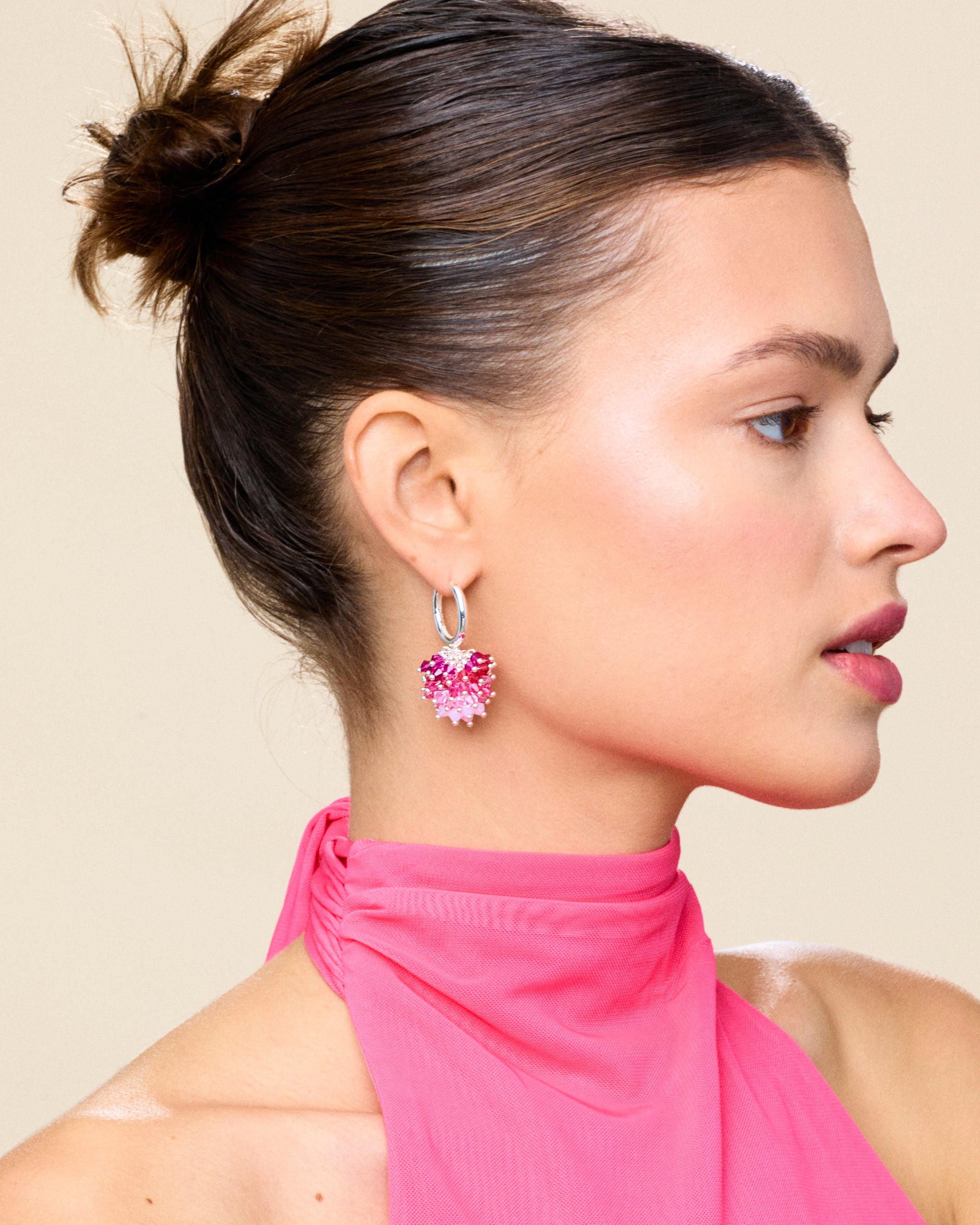 Strawberry Sweetie Earrings in Silver