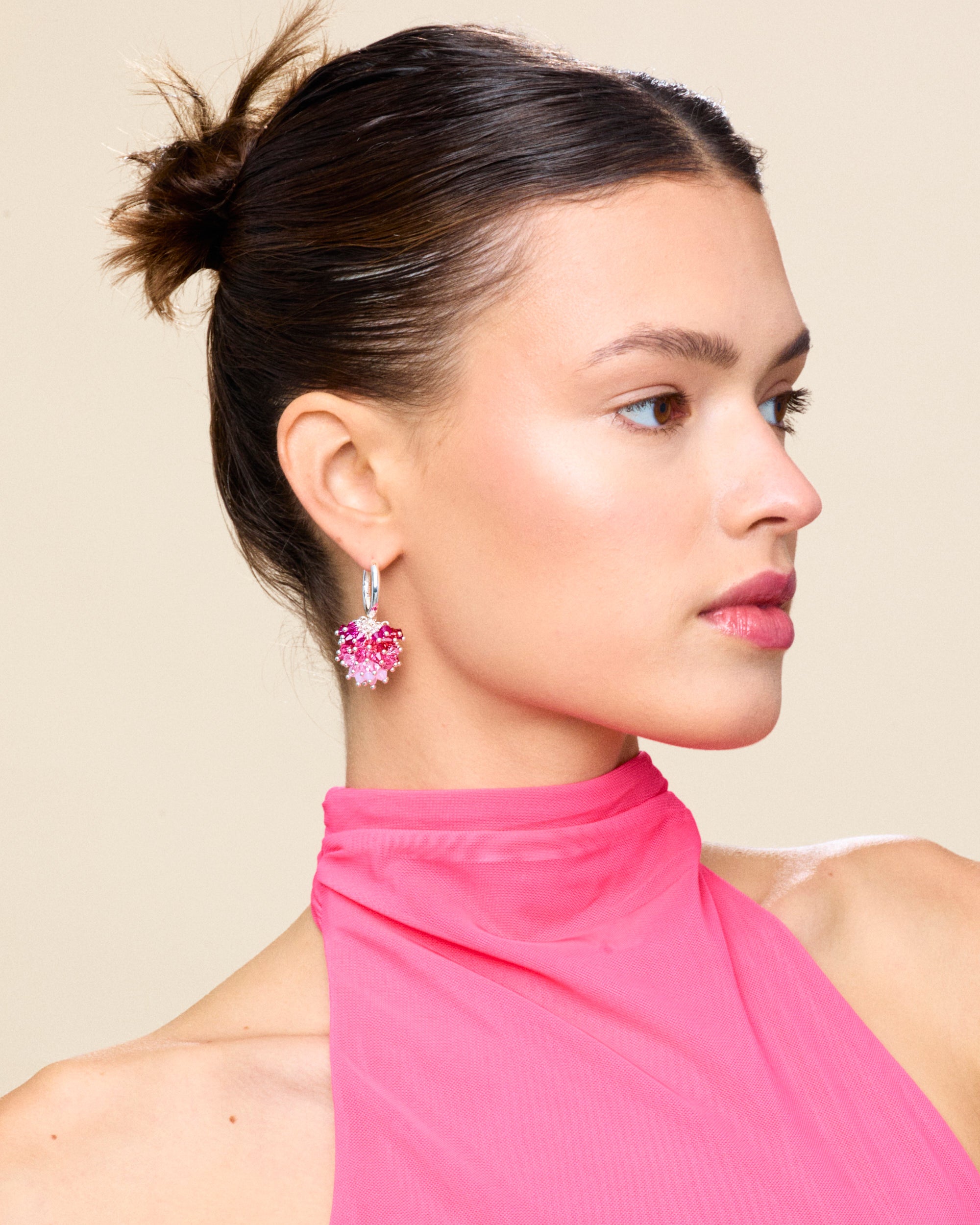 Strawberry Sweetie Earrings in Silver