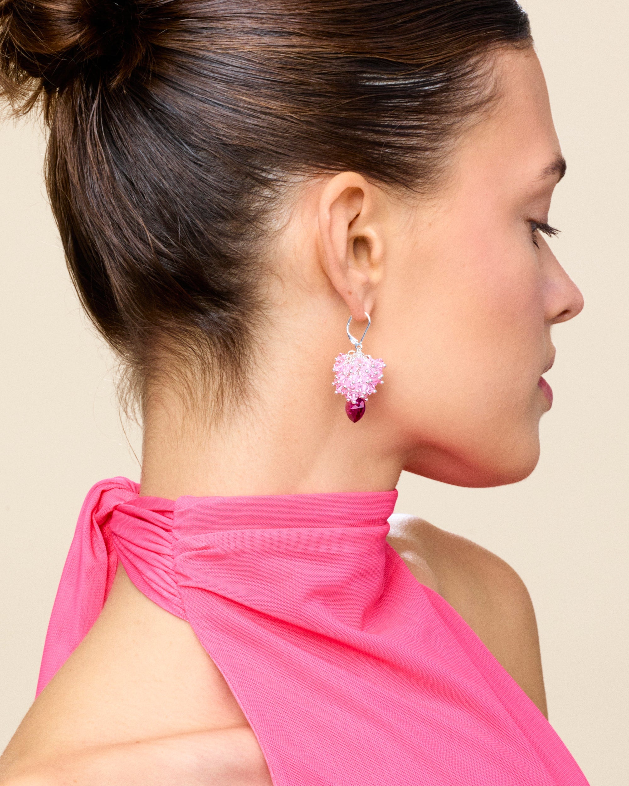 Candy Floss Earrings in Silver