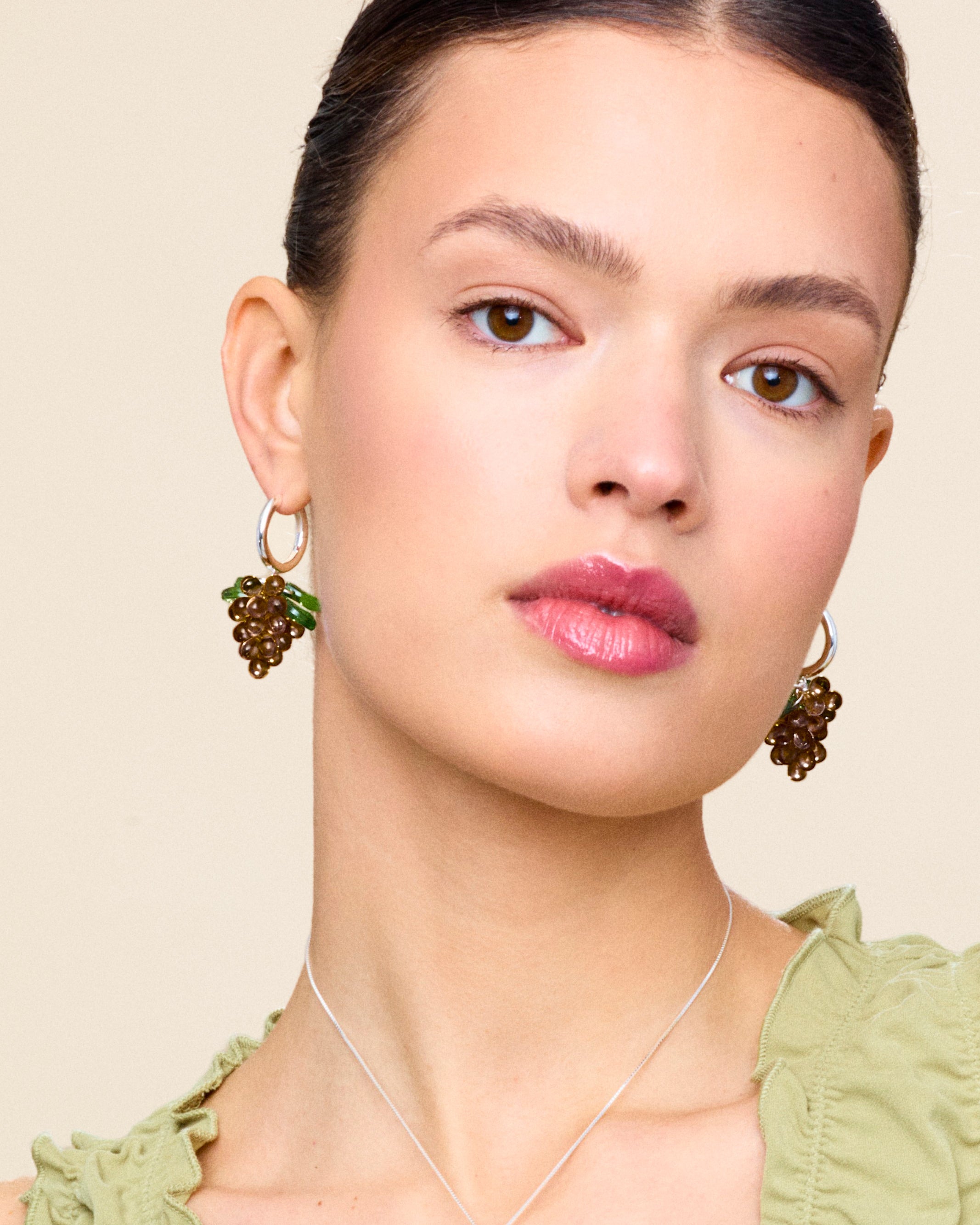 Choco Jelly Earrings in Silver