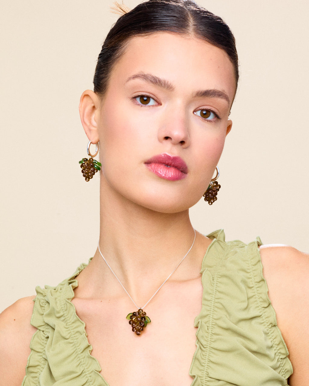 Choco Jelly Earrings in Silver