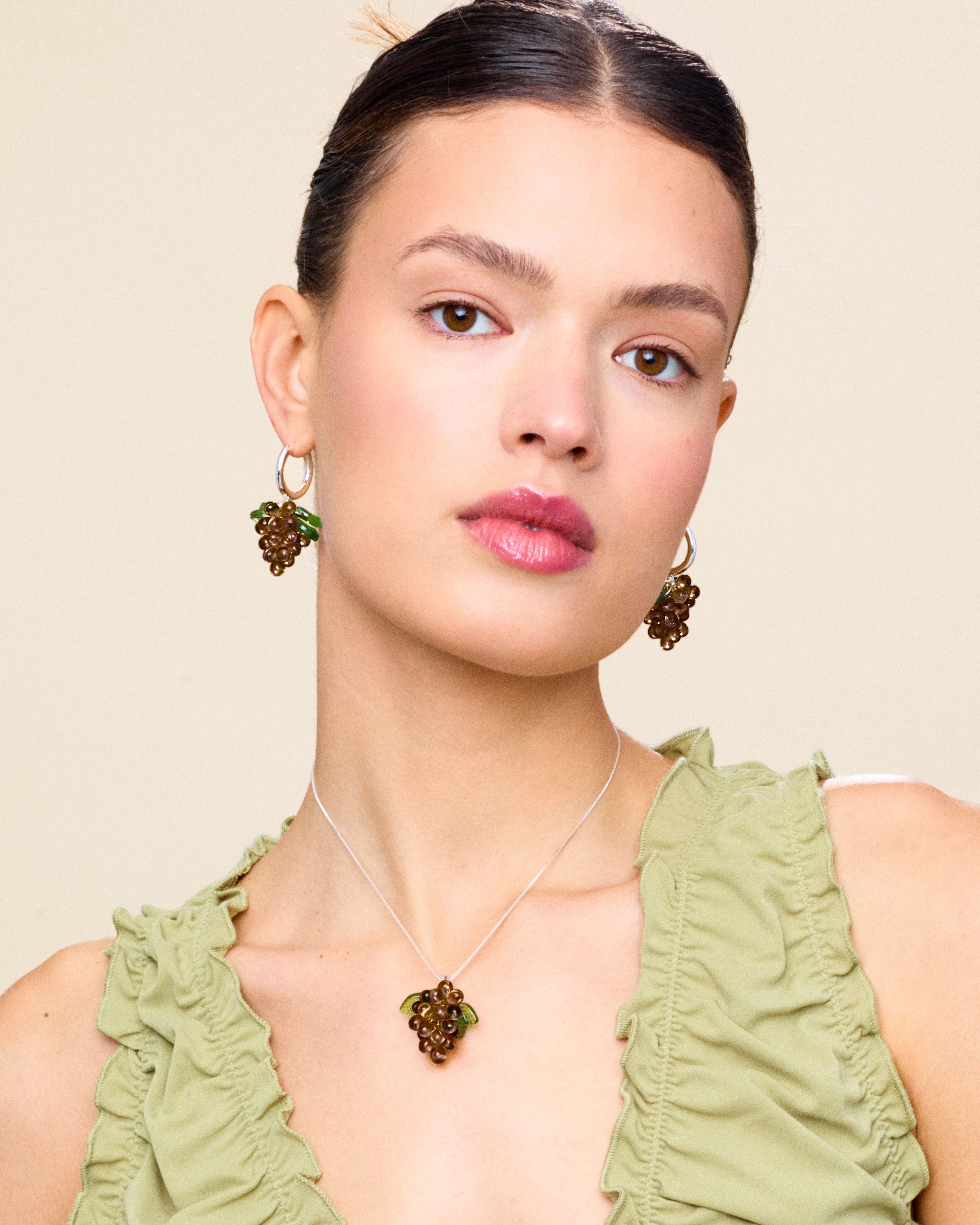 Choco Jelly Earrings in Silver