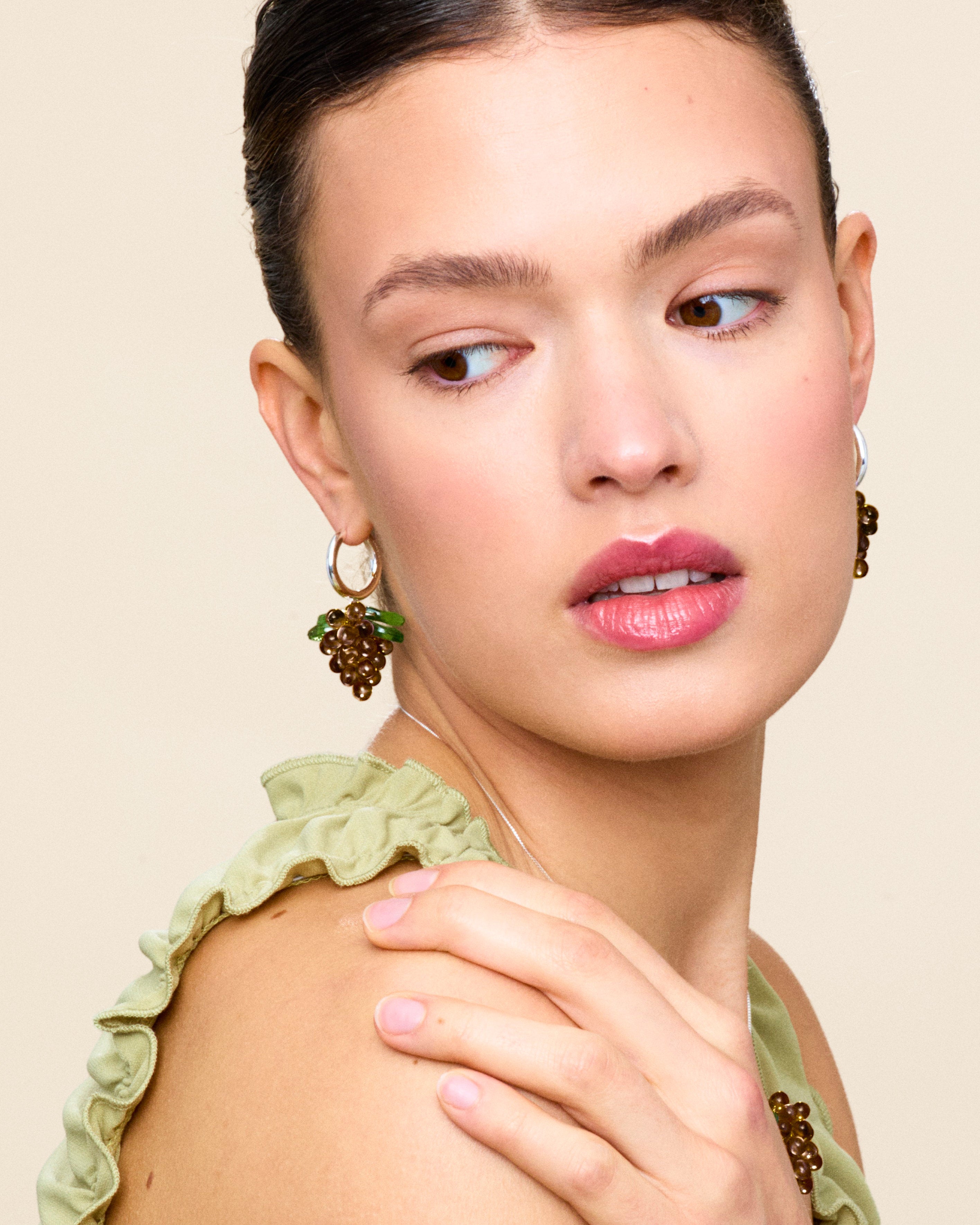 Choco Jelly Earrings in Silver