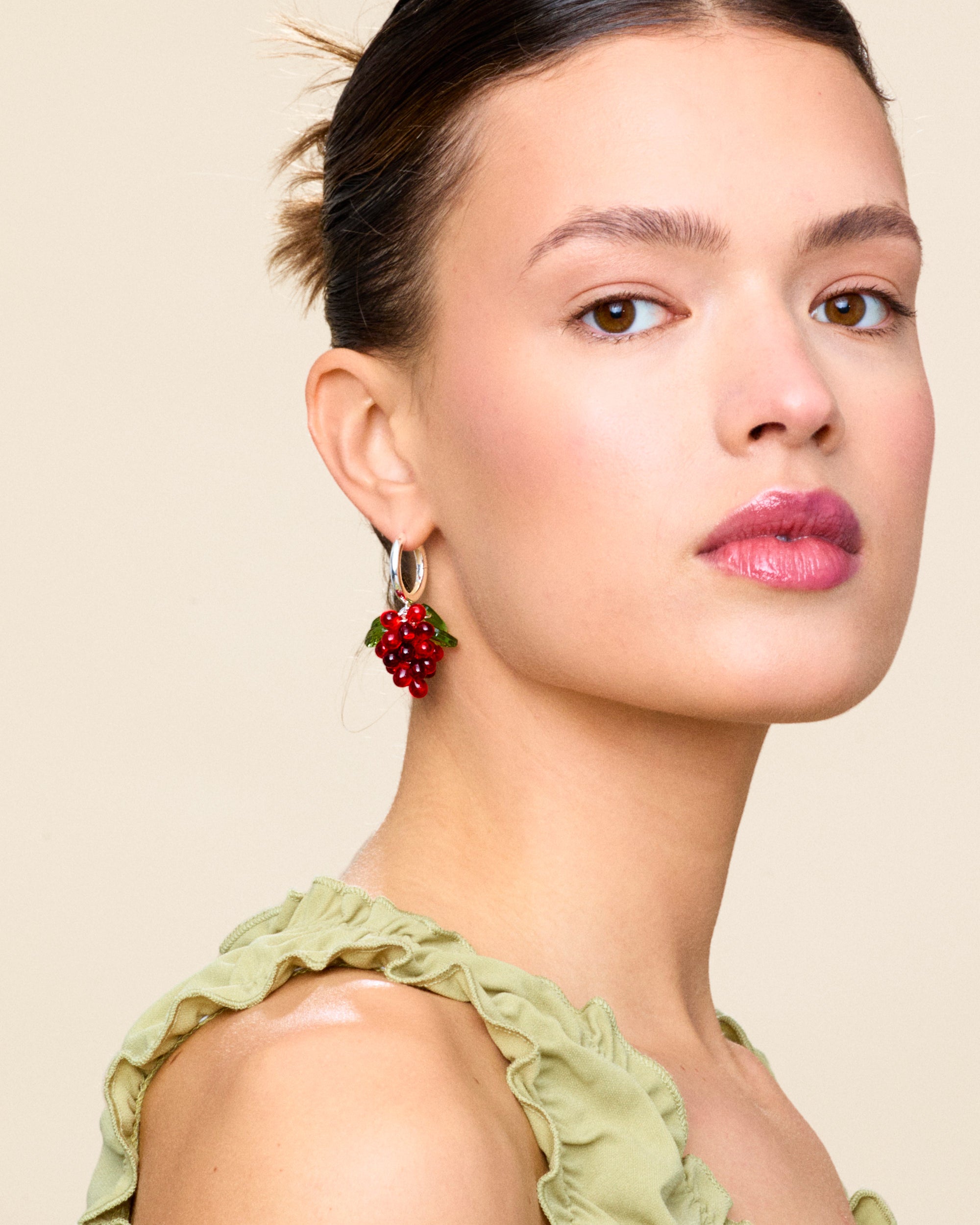 Candy Currant Jelly Earrings in Silver