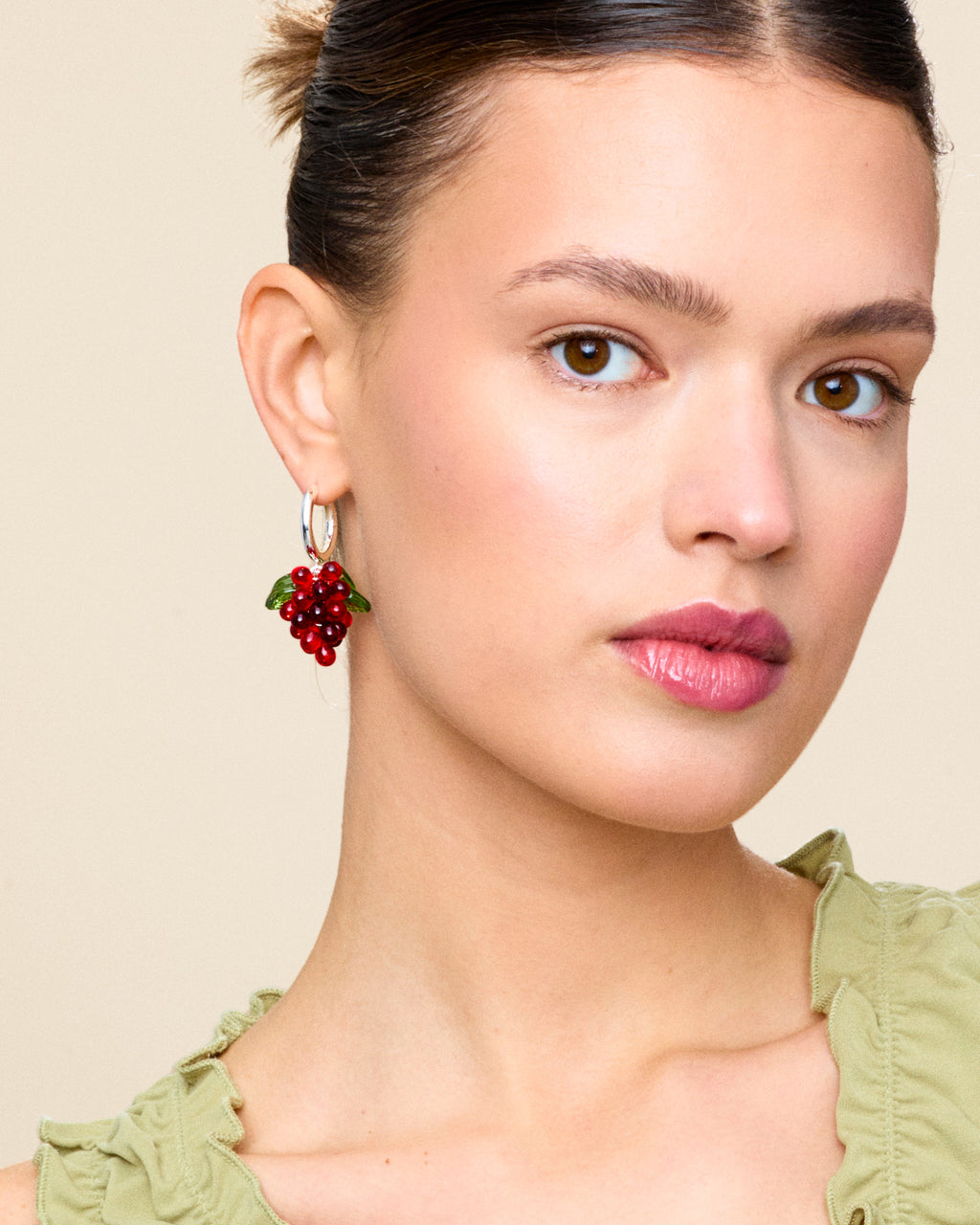 Candy Currant Jelly Earrings in Silver