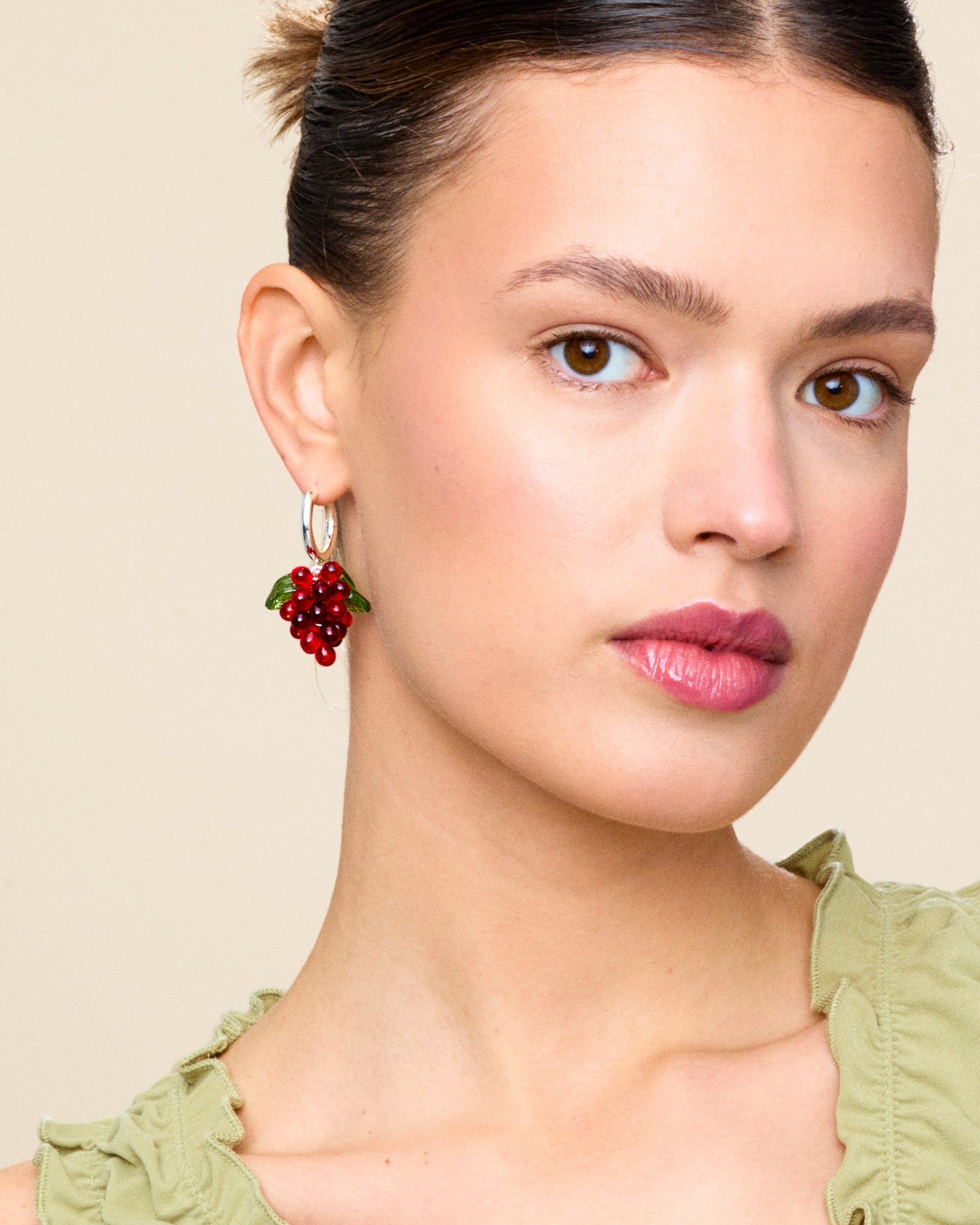 Candy Currant Jelly Earrings in Silver