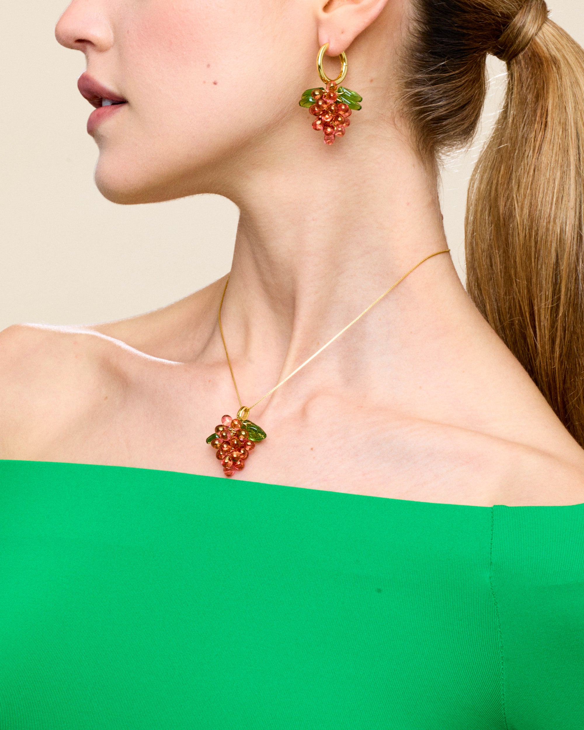 Raspberry Jelly Necklace