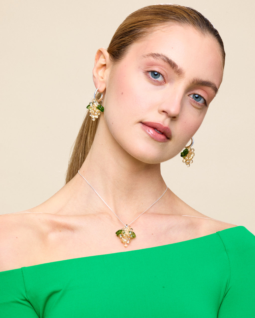 Champagne Jelly Earrings in Silver