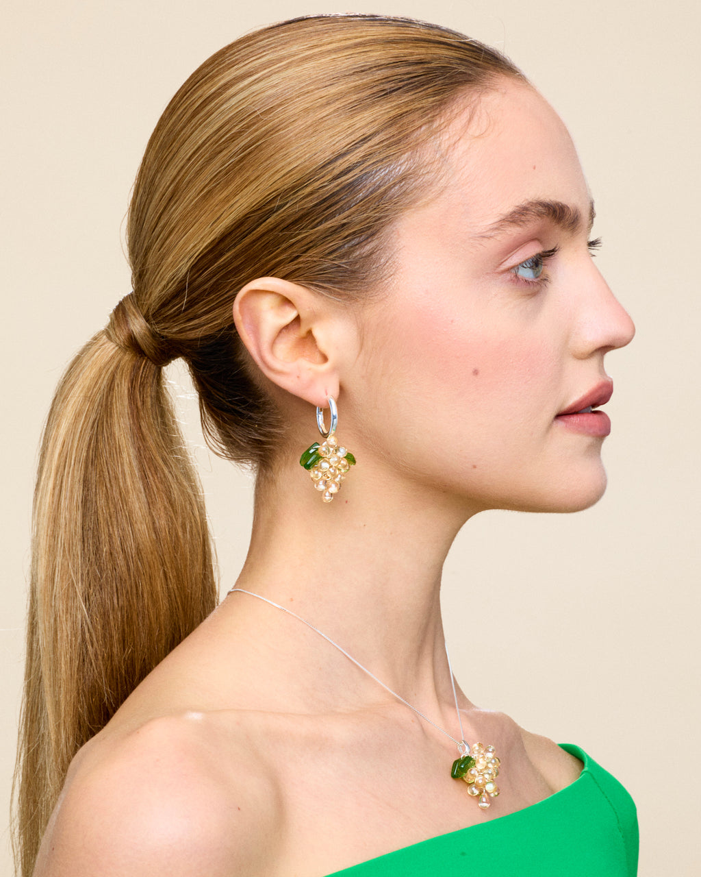 Champagne Jelly Earrings in Silver