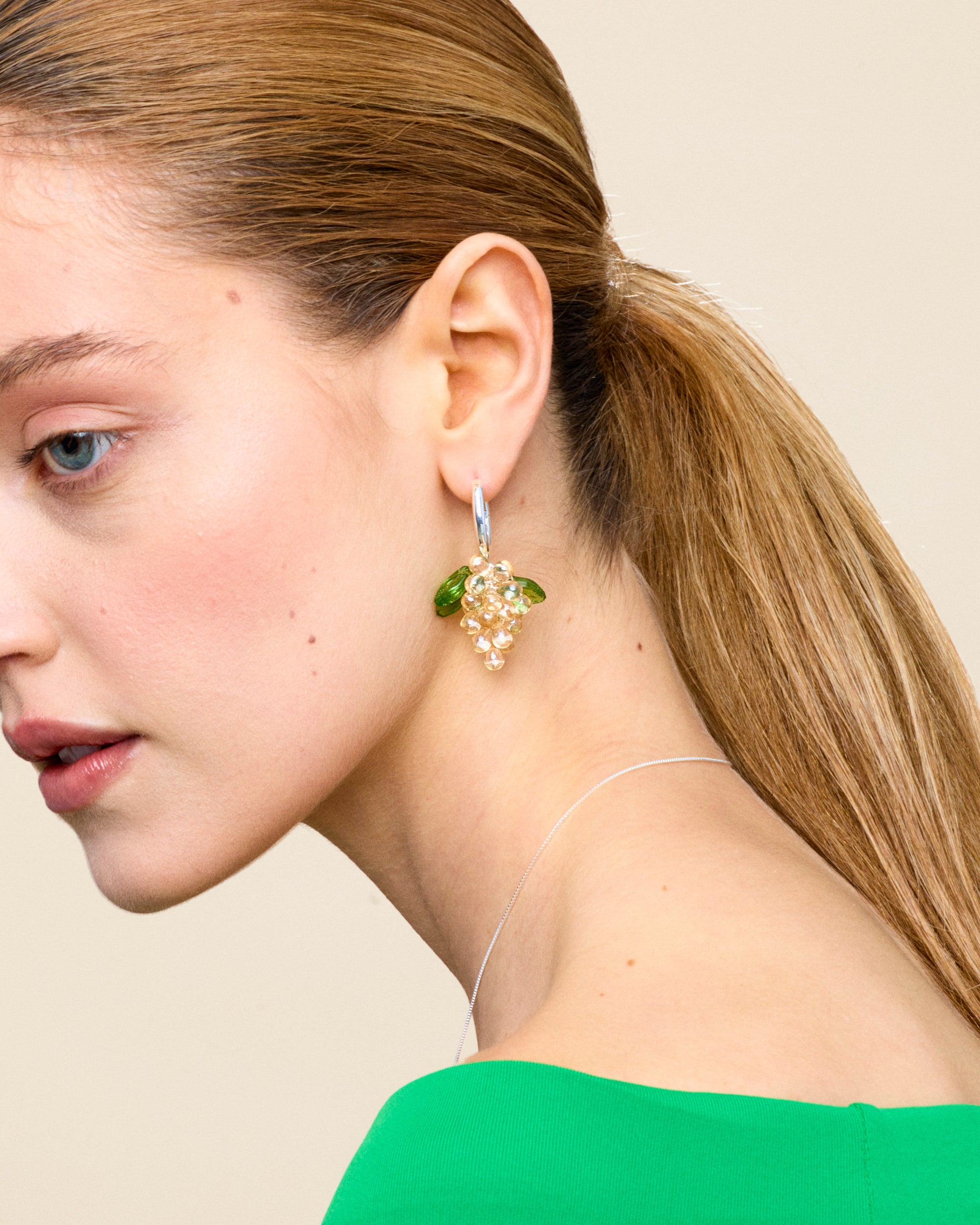 Champagne Jelly Earrings in Silver