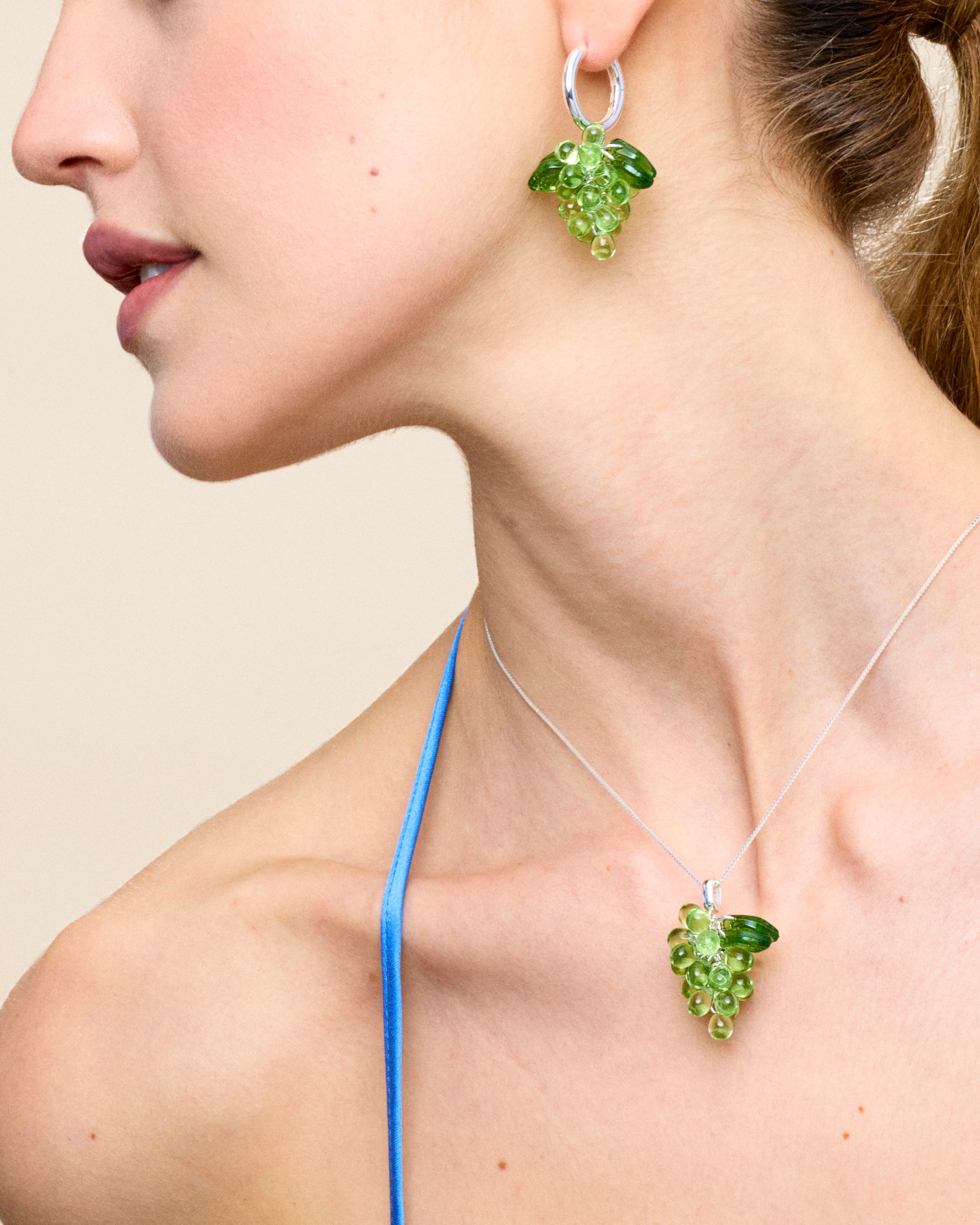 Apple Pie Jelly Necklace in Silver