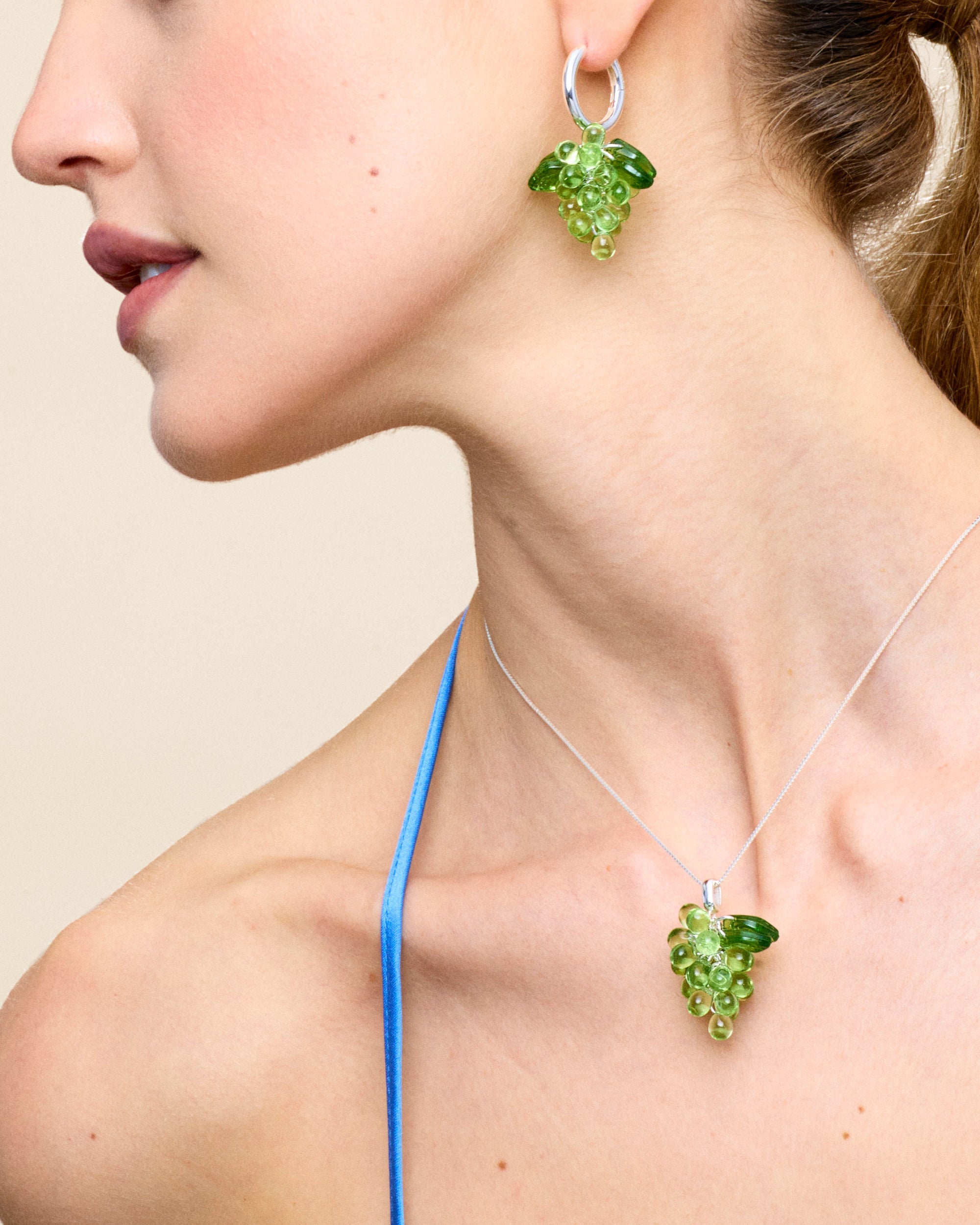 Apple Pie Jelly Necklace in Silver