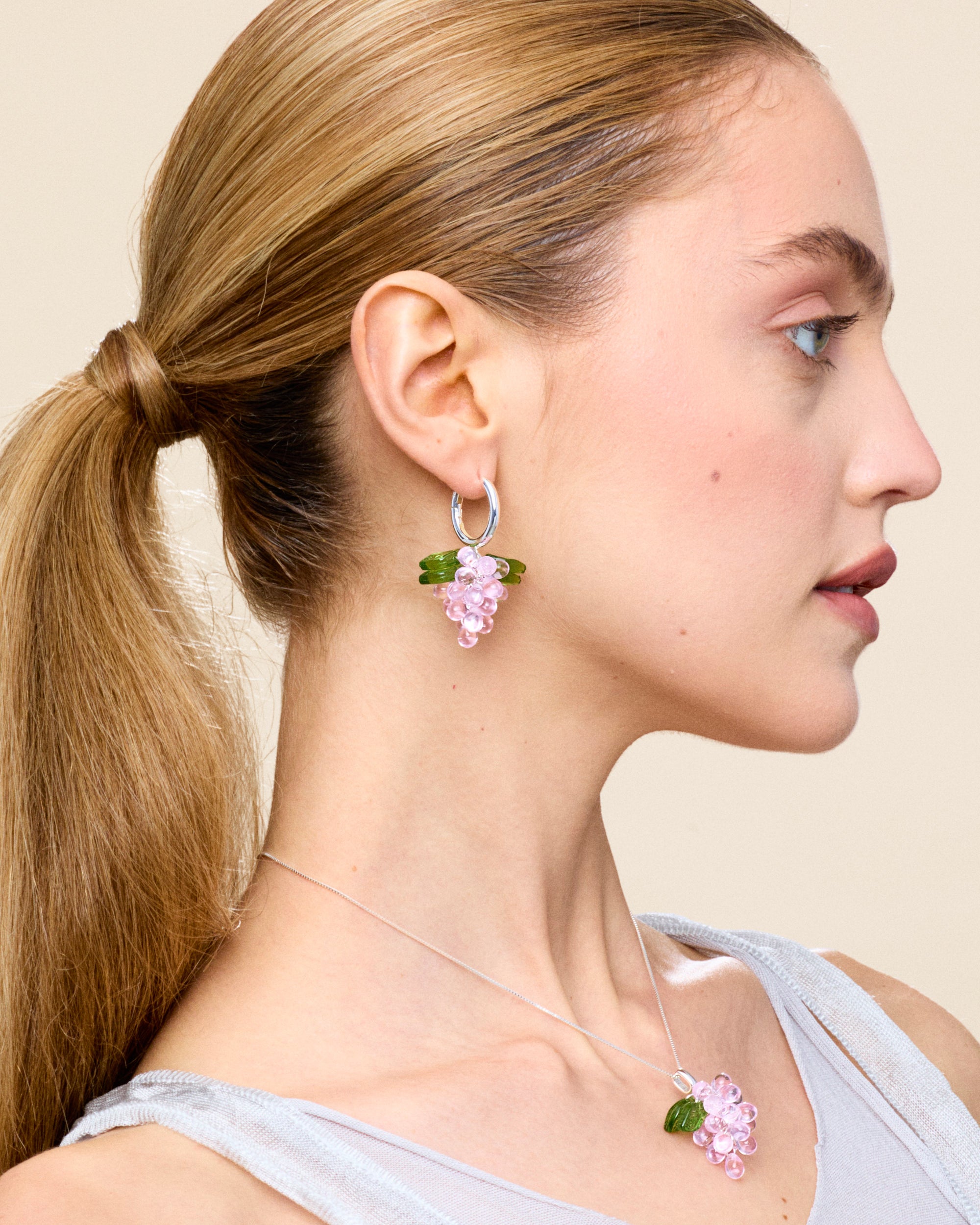 Cupcake Jelly Earrings in Silver