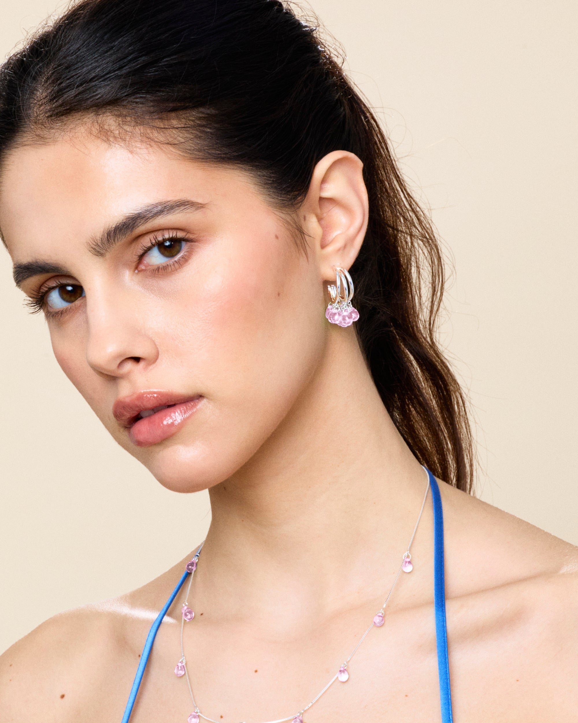 Fluffy Muffin Earrings in Silver