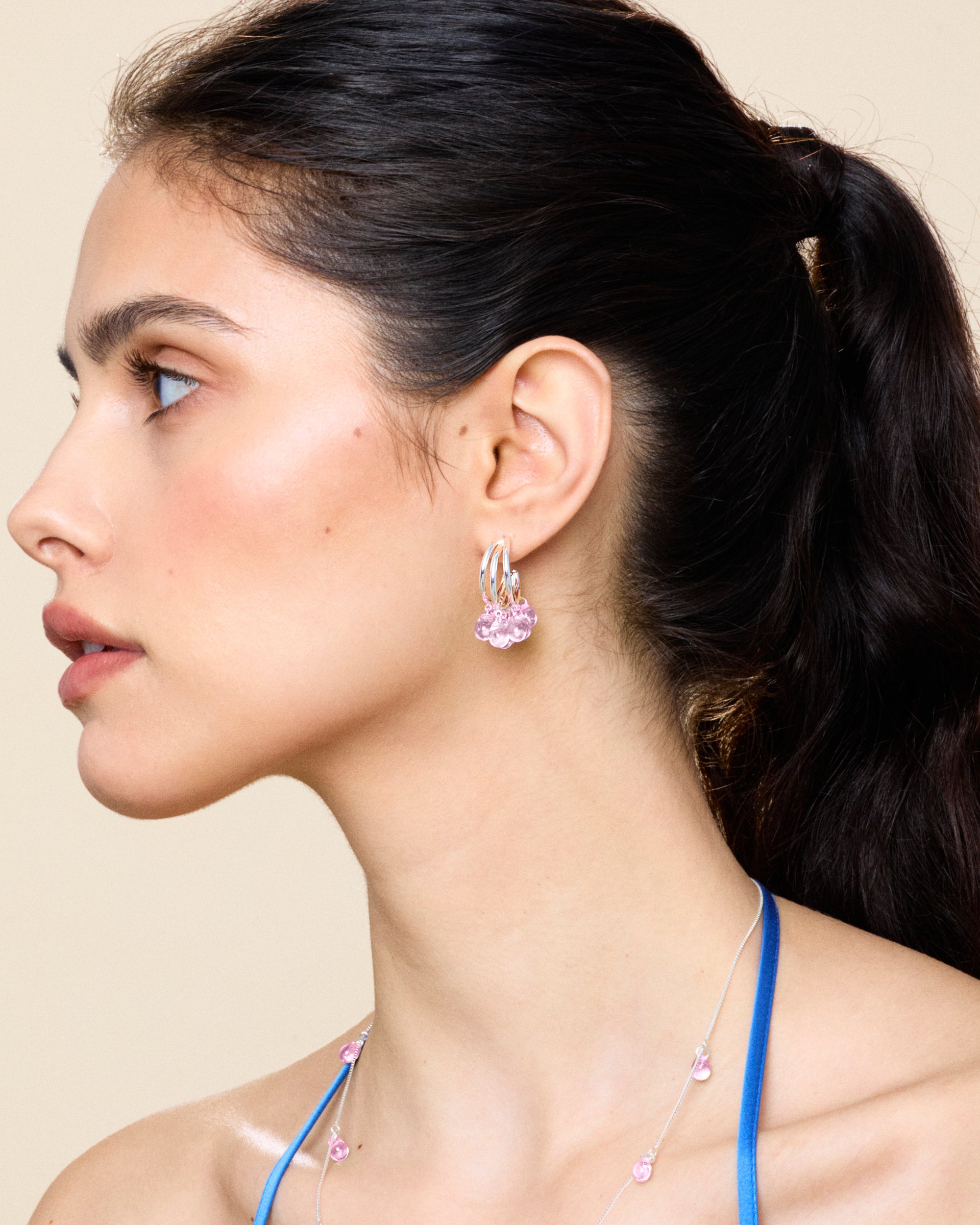 Fluffy Muffin Earrings in Silver