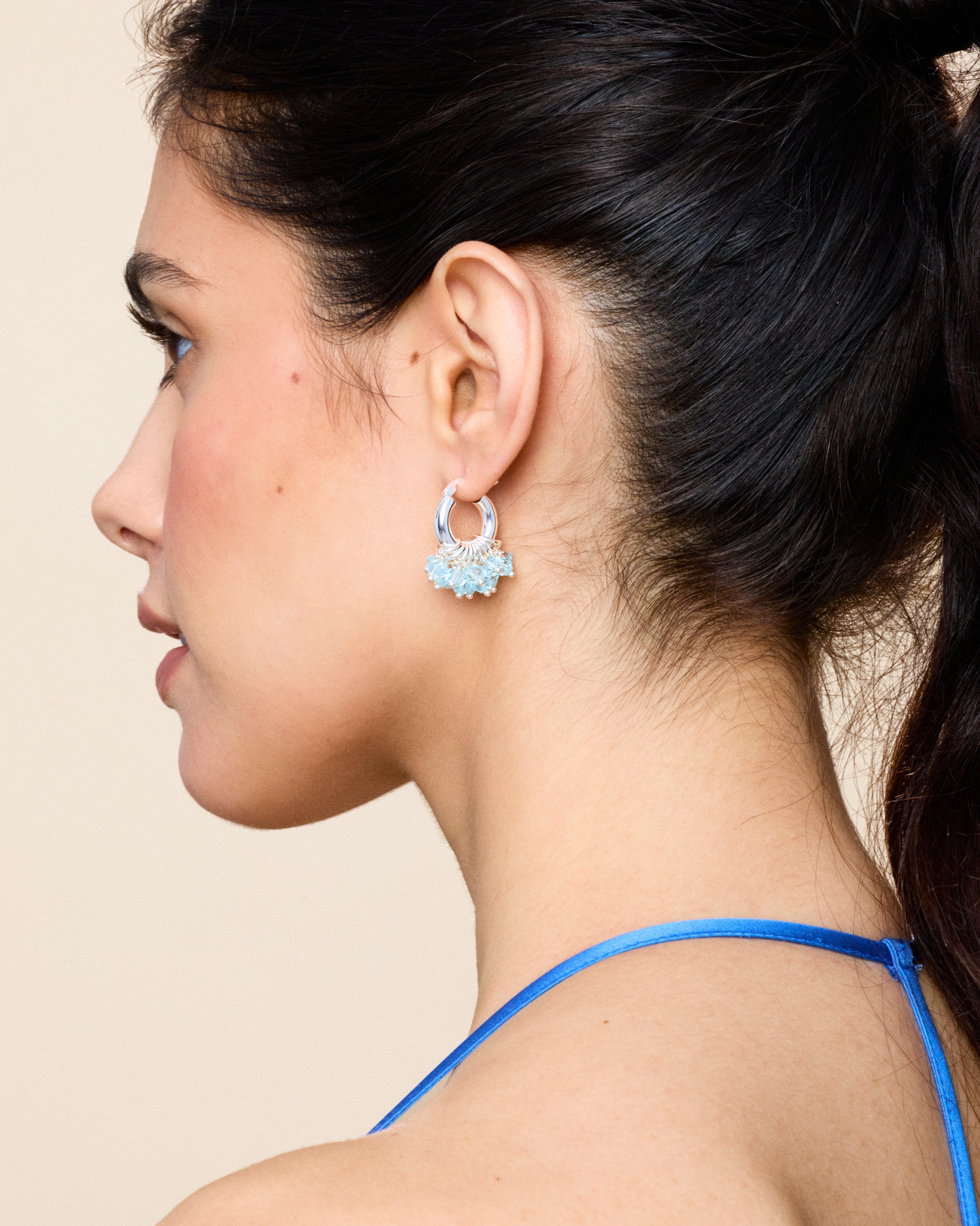 Mini Ice Ice Baby Earrings in Silver