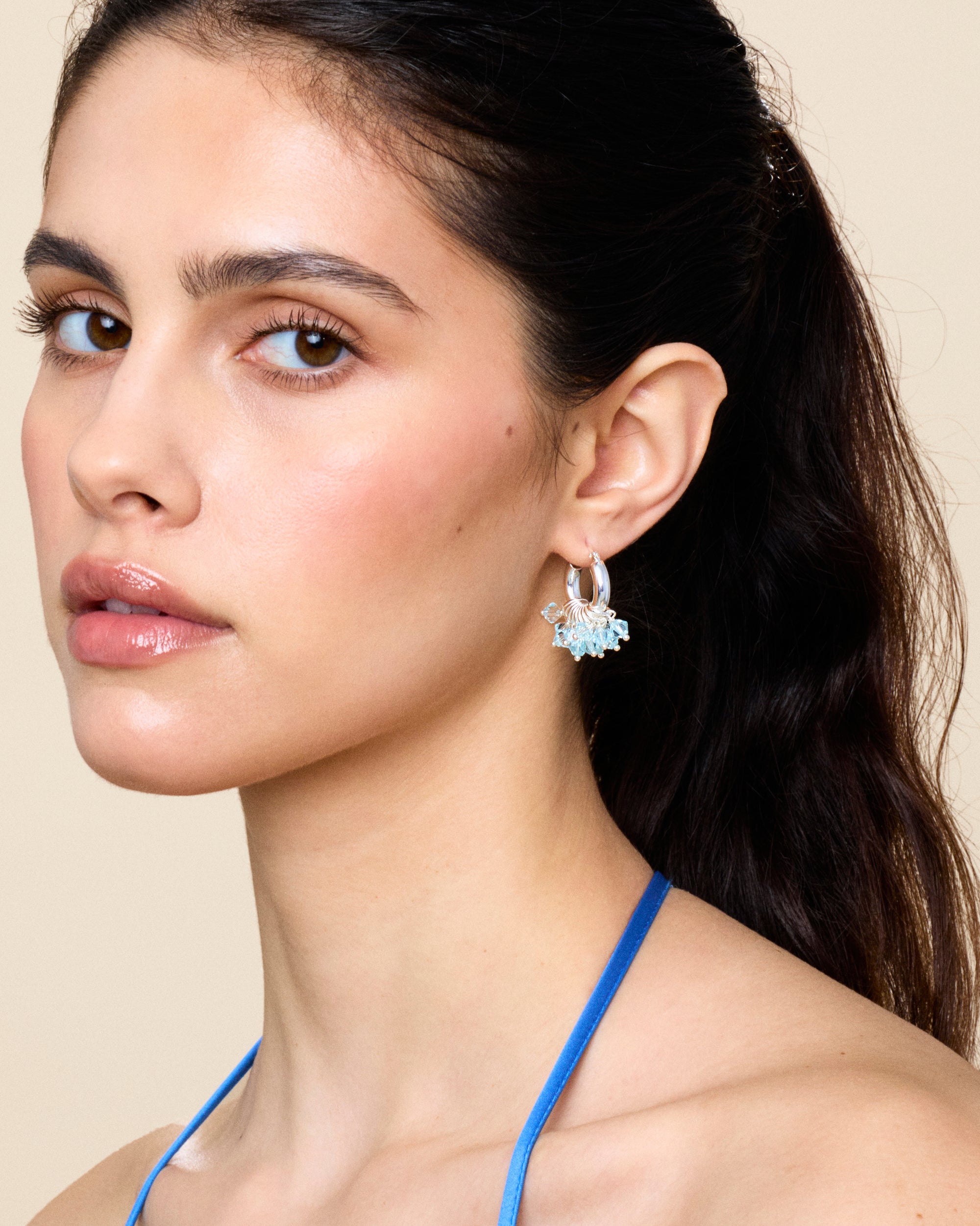 Mini Ice Ice Baby Earrings in Silver
