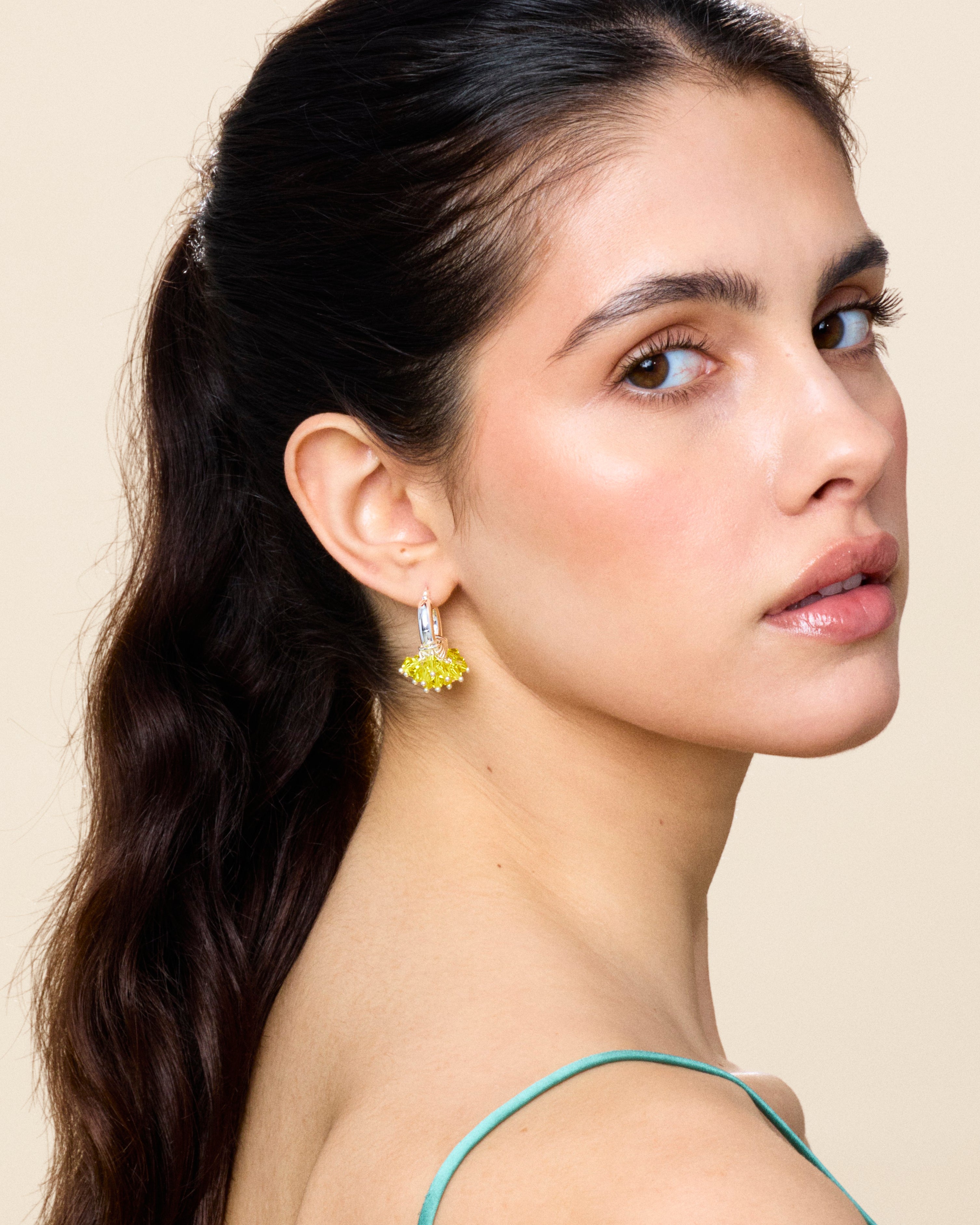 Mini Banoffee Pie Earrings in Silver