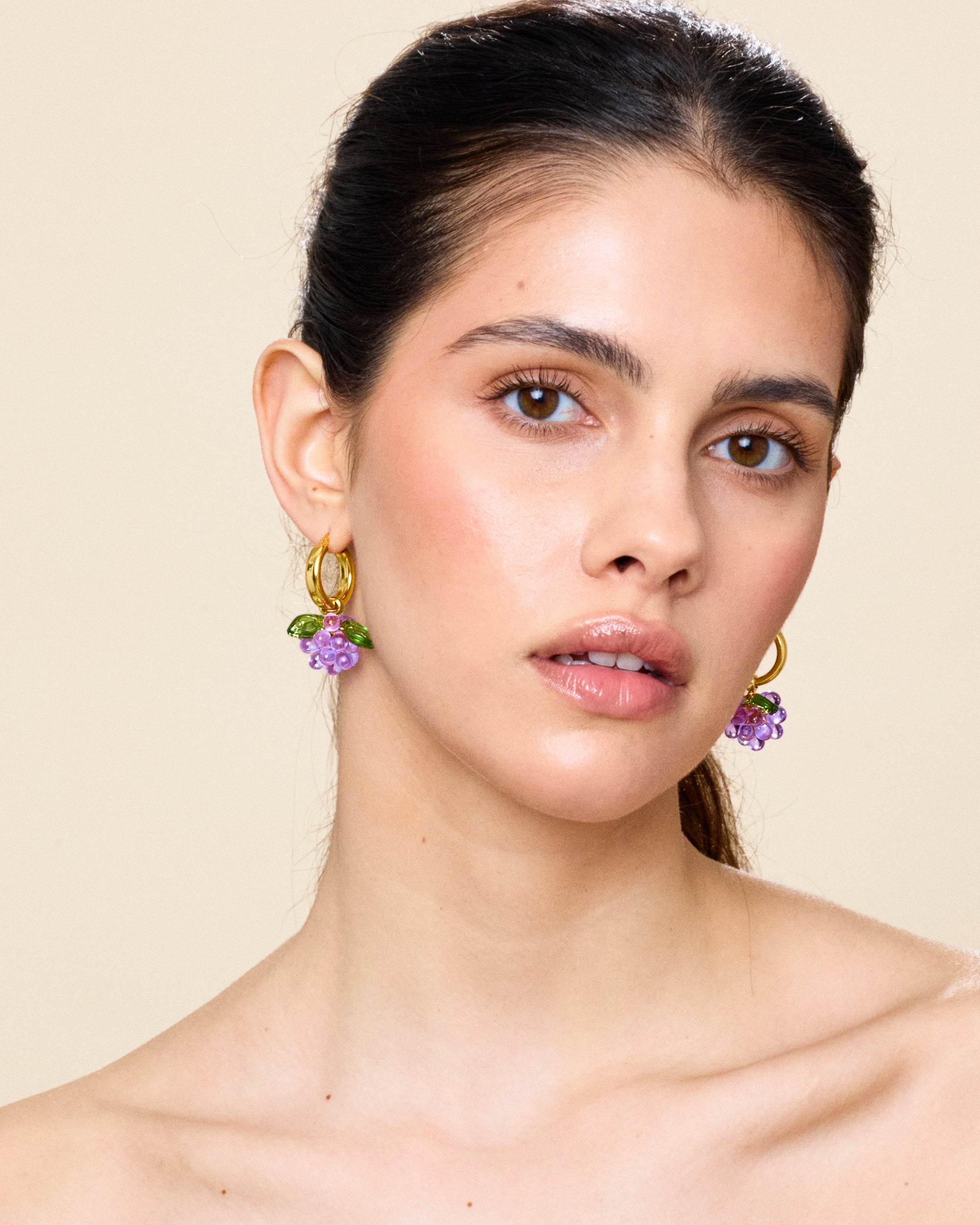 Plum Puff Earrings