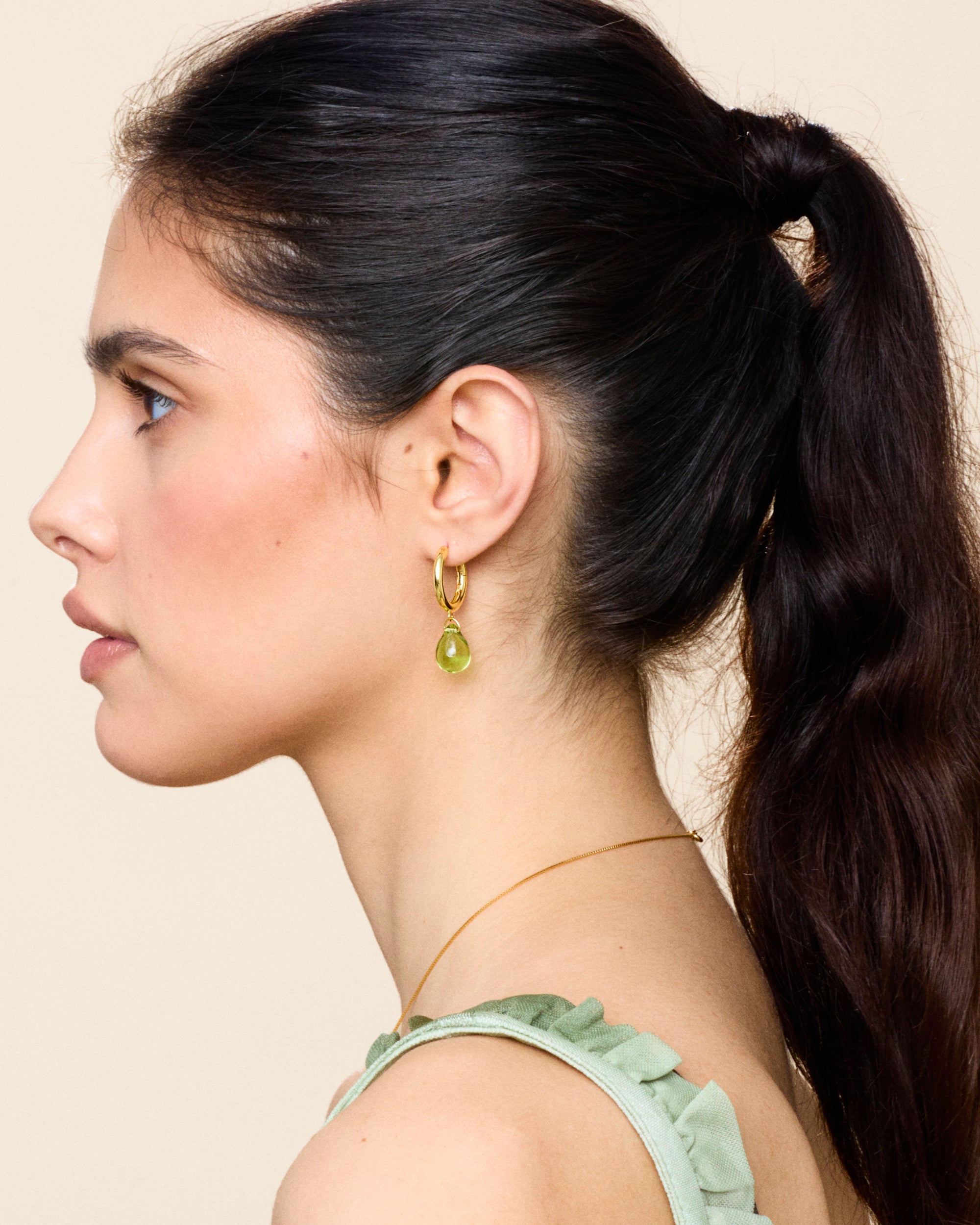 Sugar Drop Green Earrings