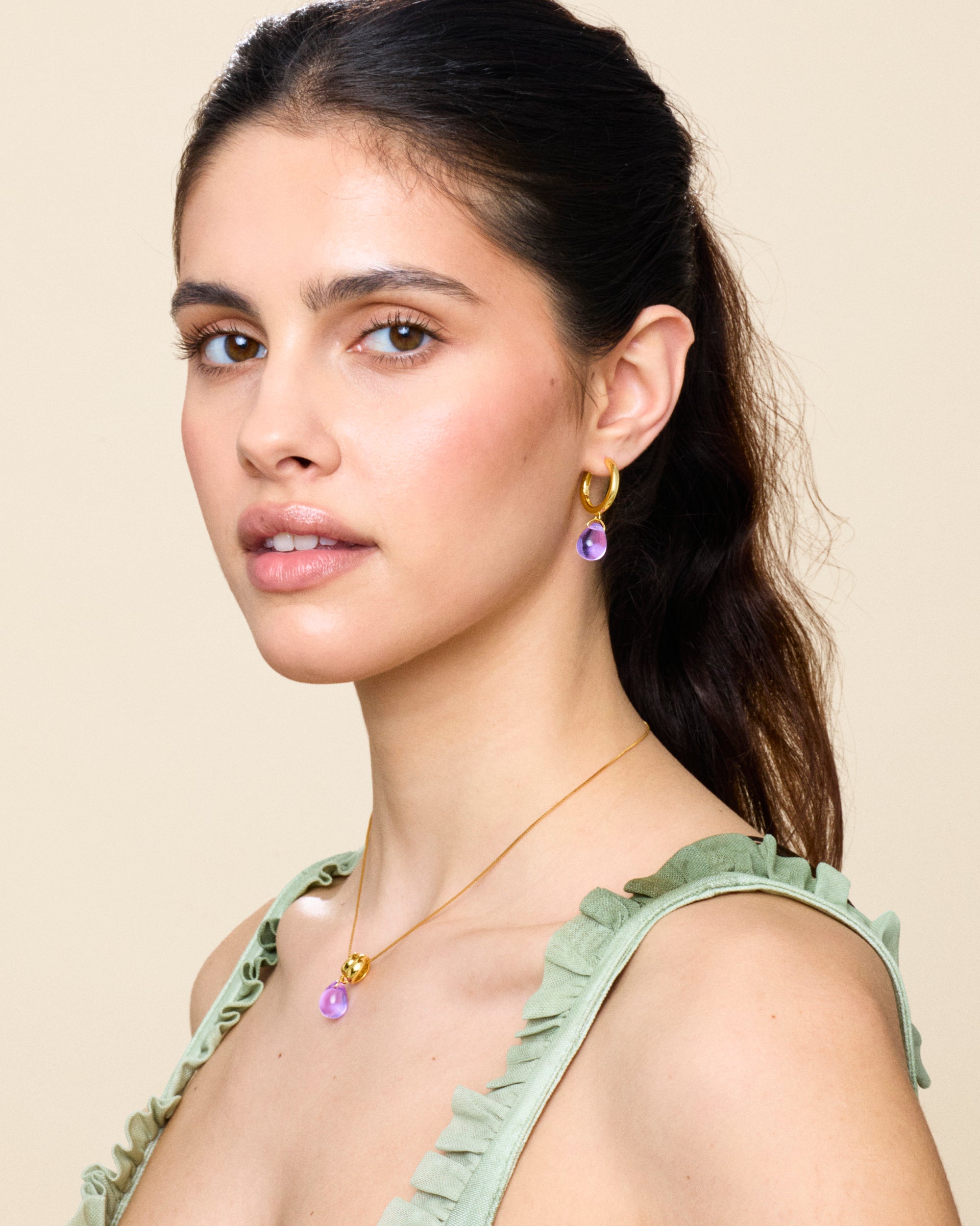 Sugar Drop Violet Earrings