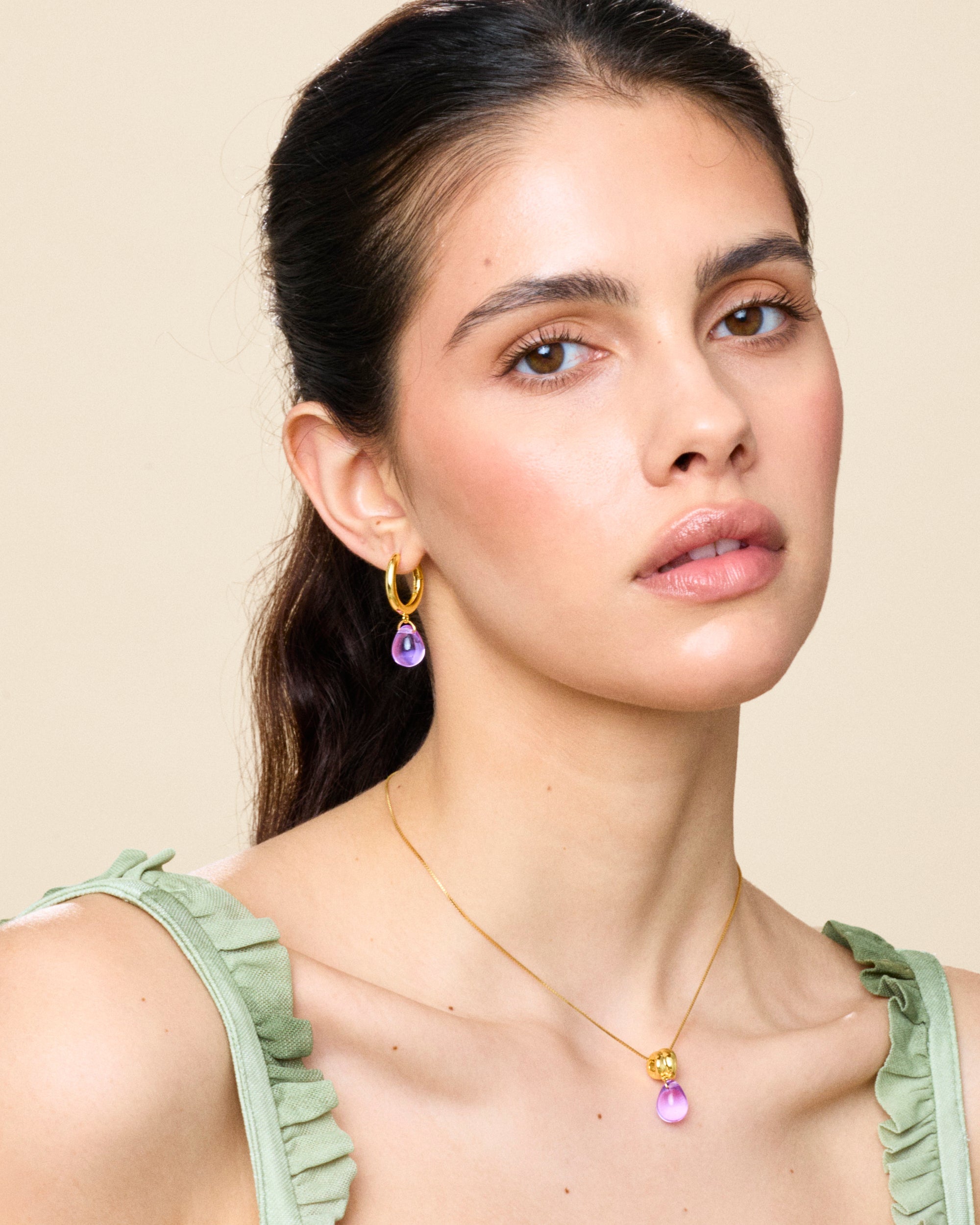 Sugar Drop Violet Earrings