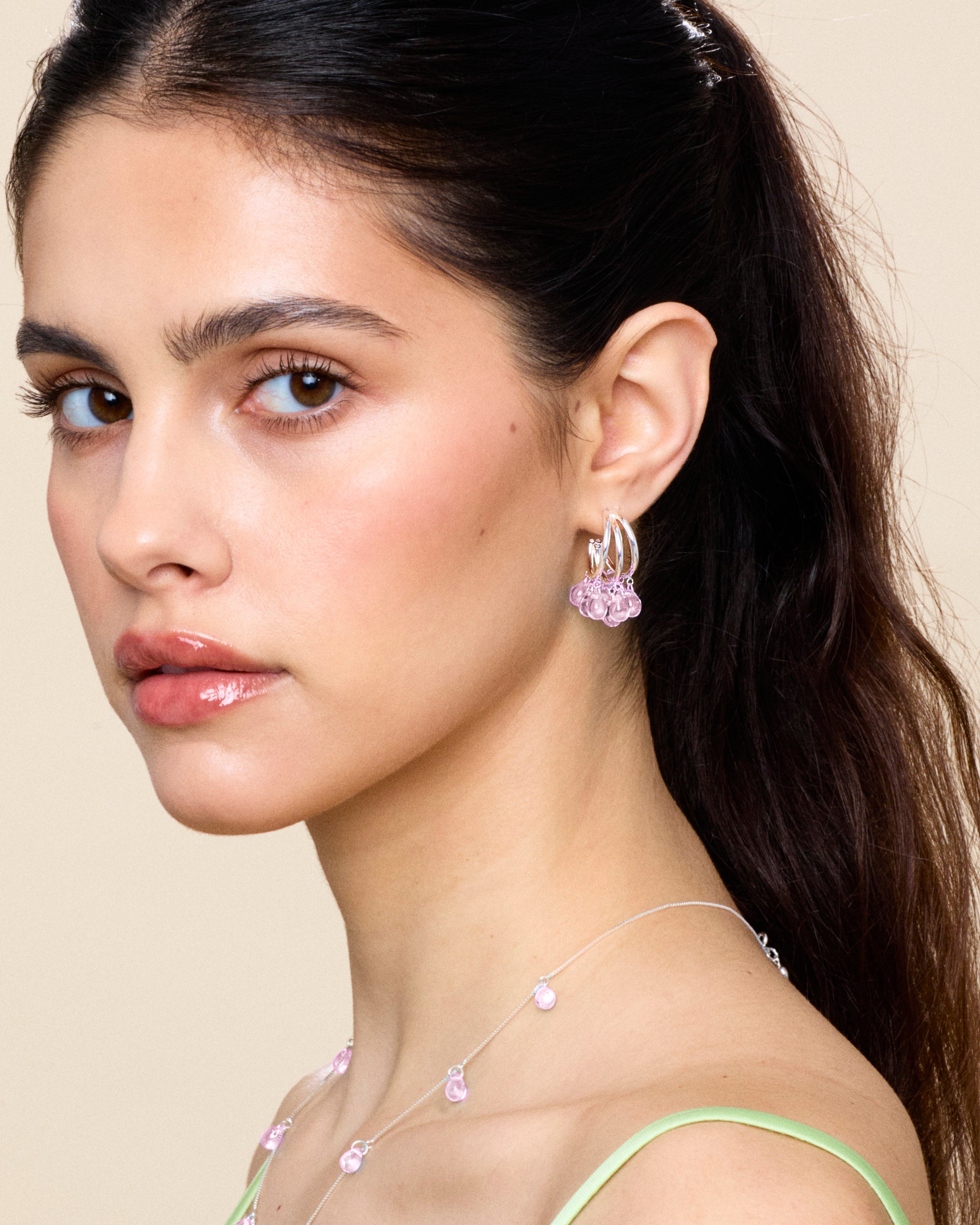 Fluffy Muffin Earrings in Silver