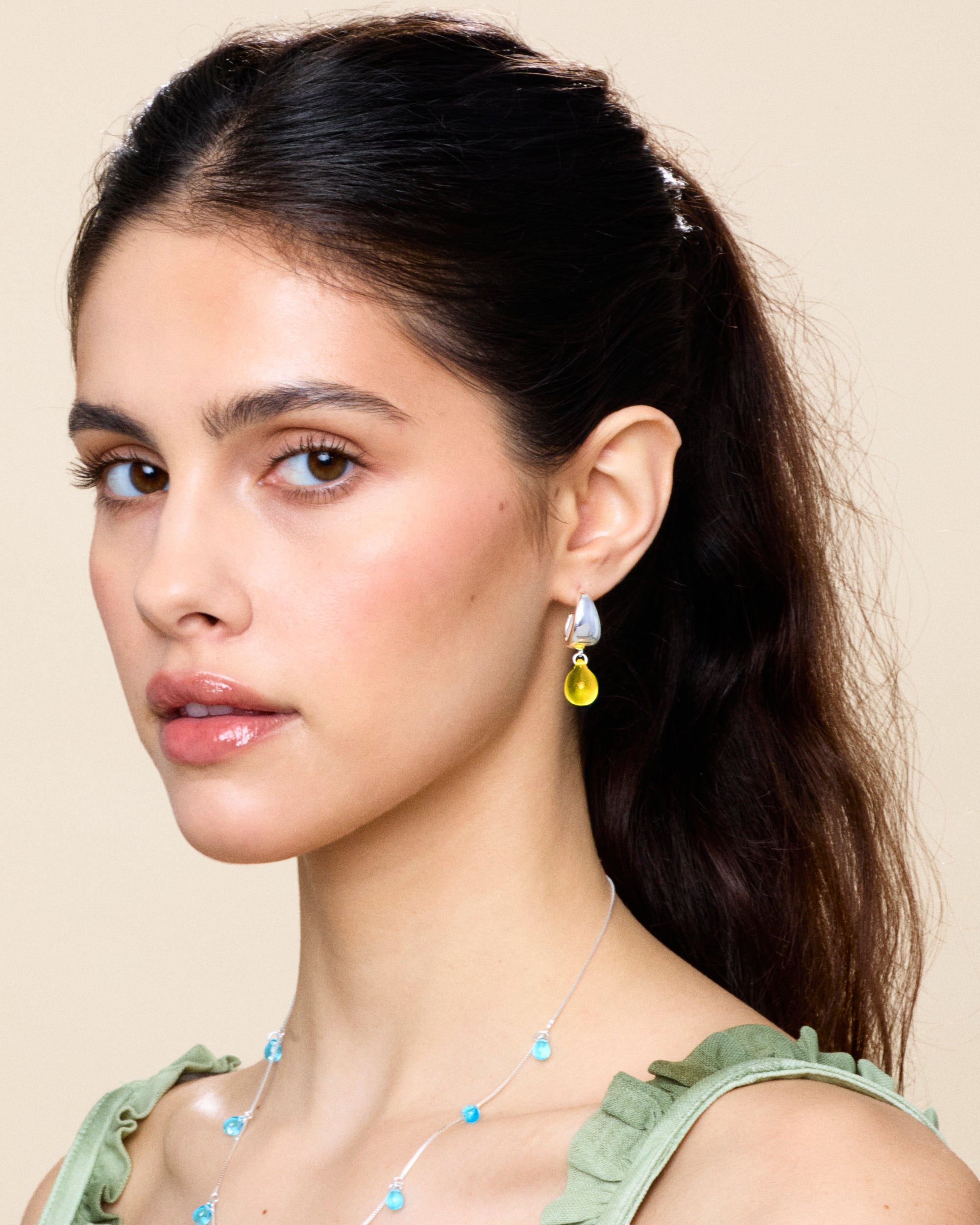 Lemon Drop Earrings in Silver