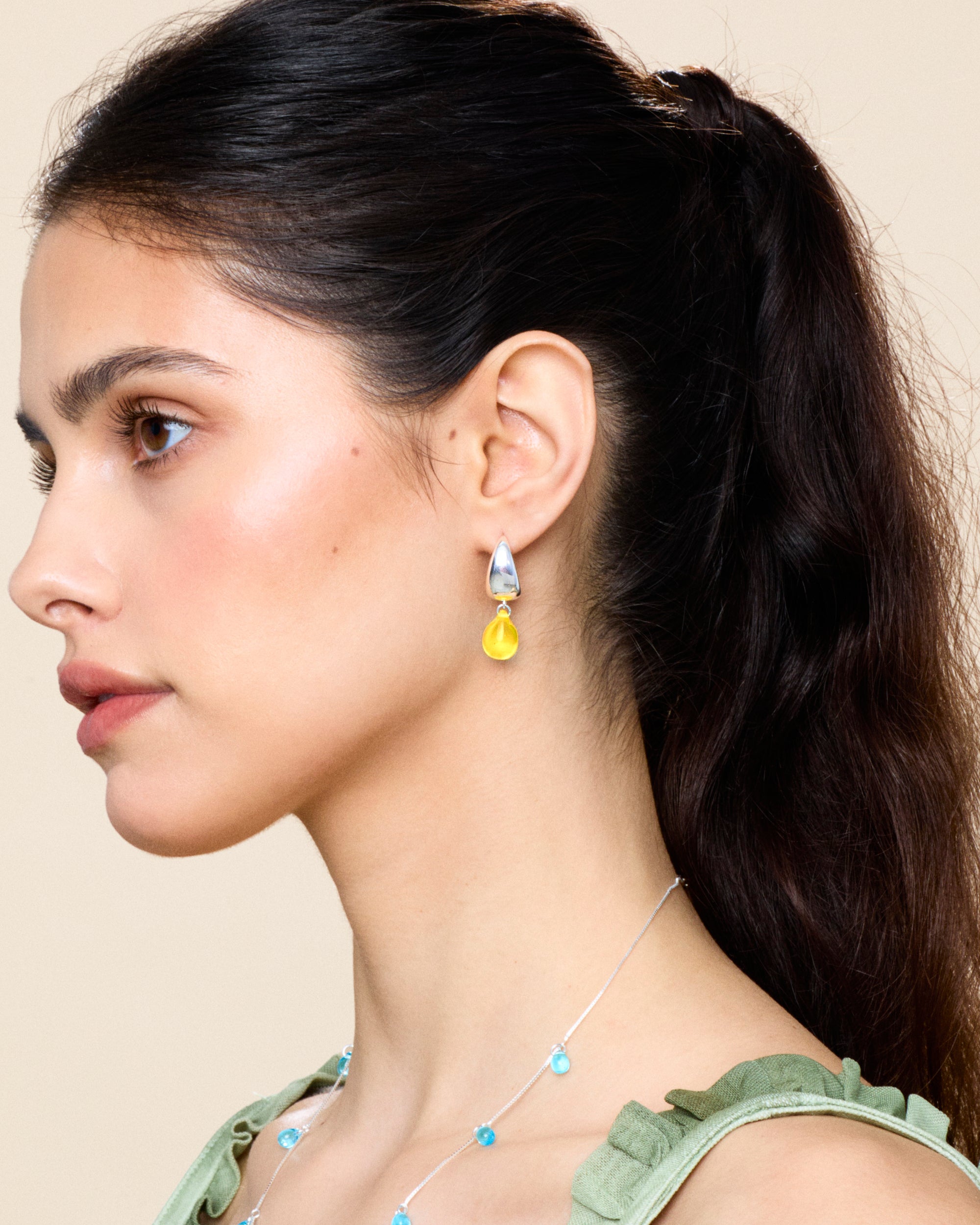 Lemon Drop Earrings in Silver