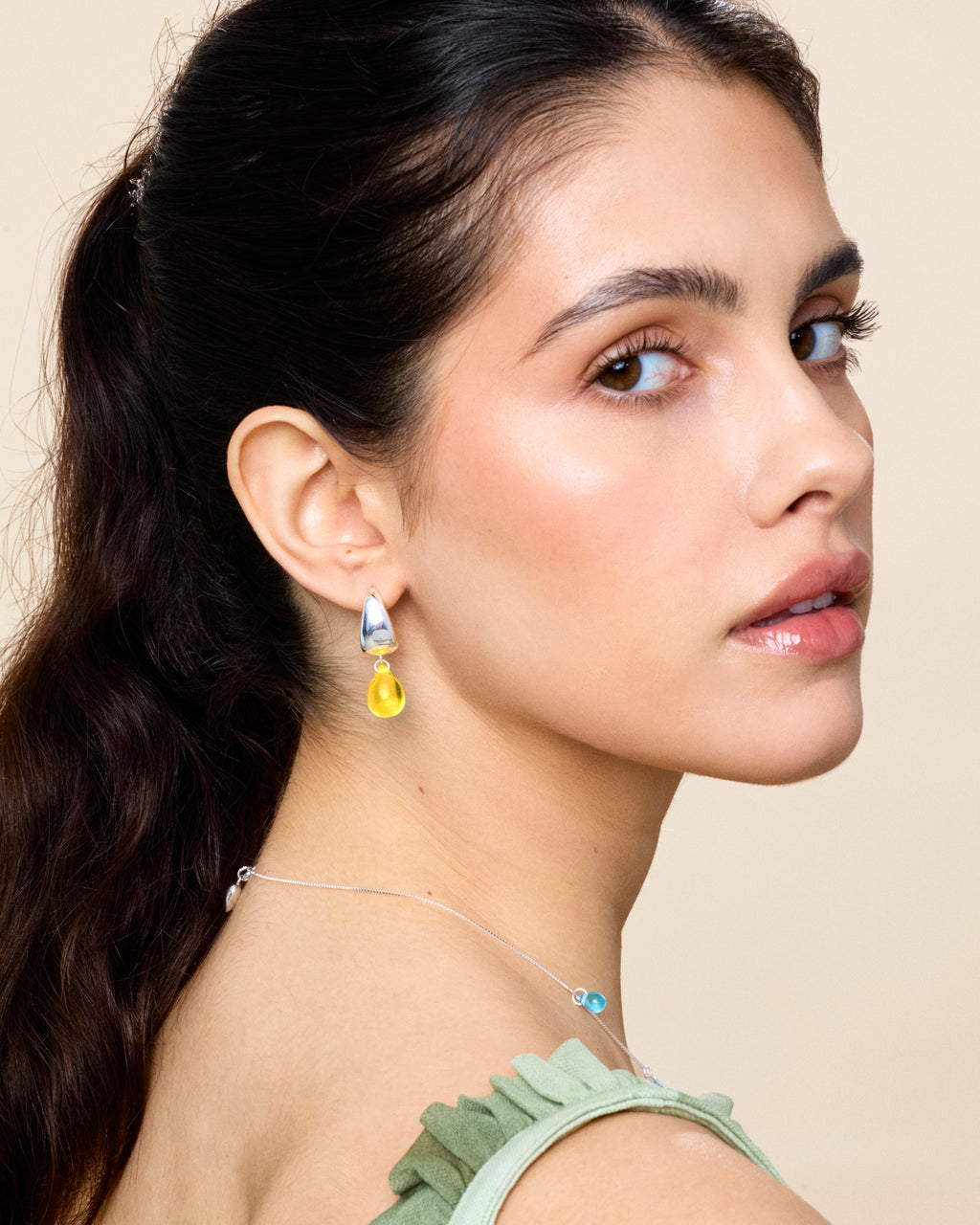 Lemon Drop Earrings in Silver