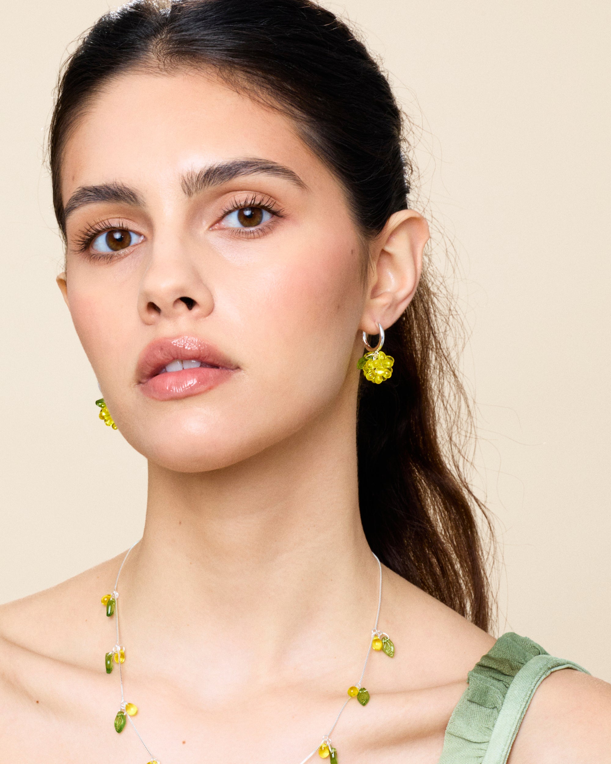 Mini Lemon Jam Earrings in Silver