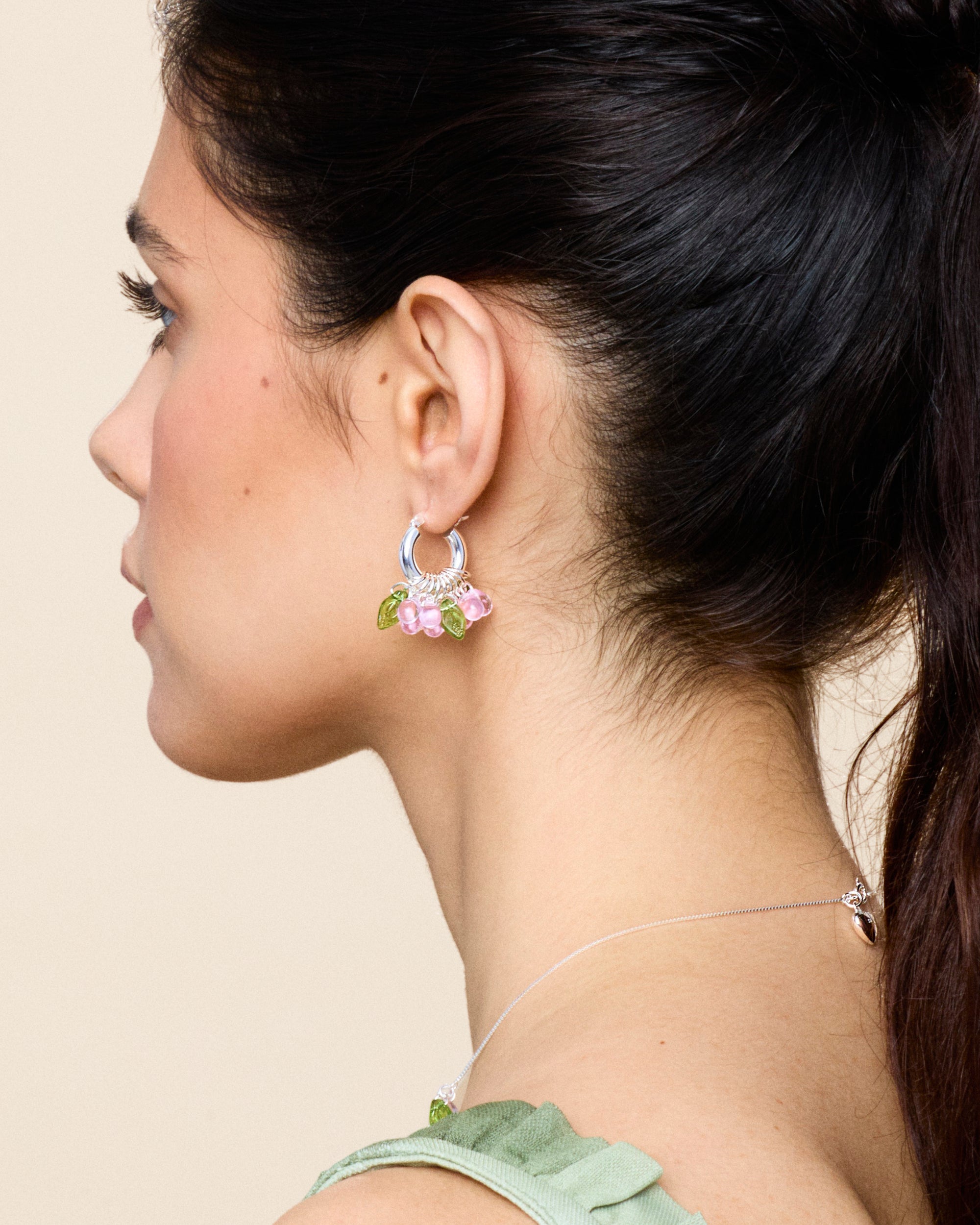 Mini Baby Blossom Earrings in Silver