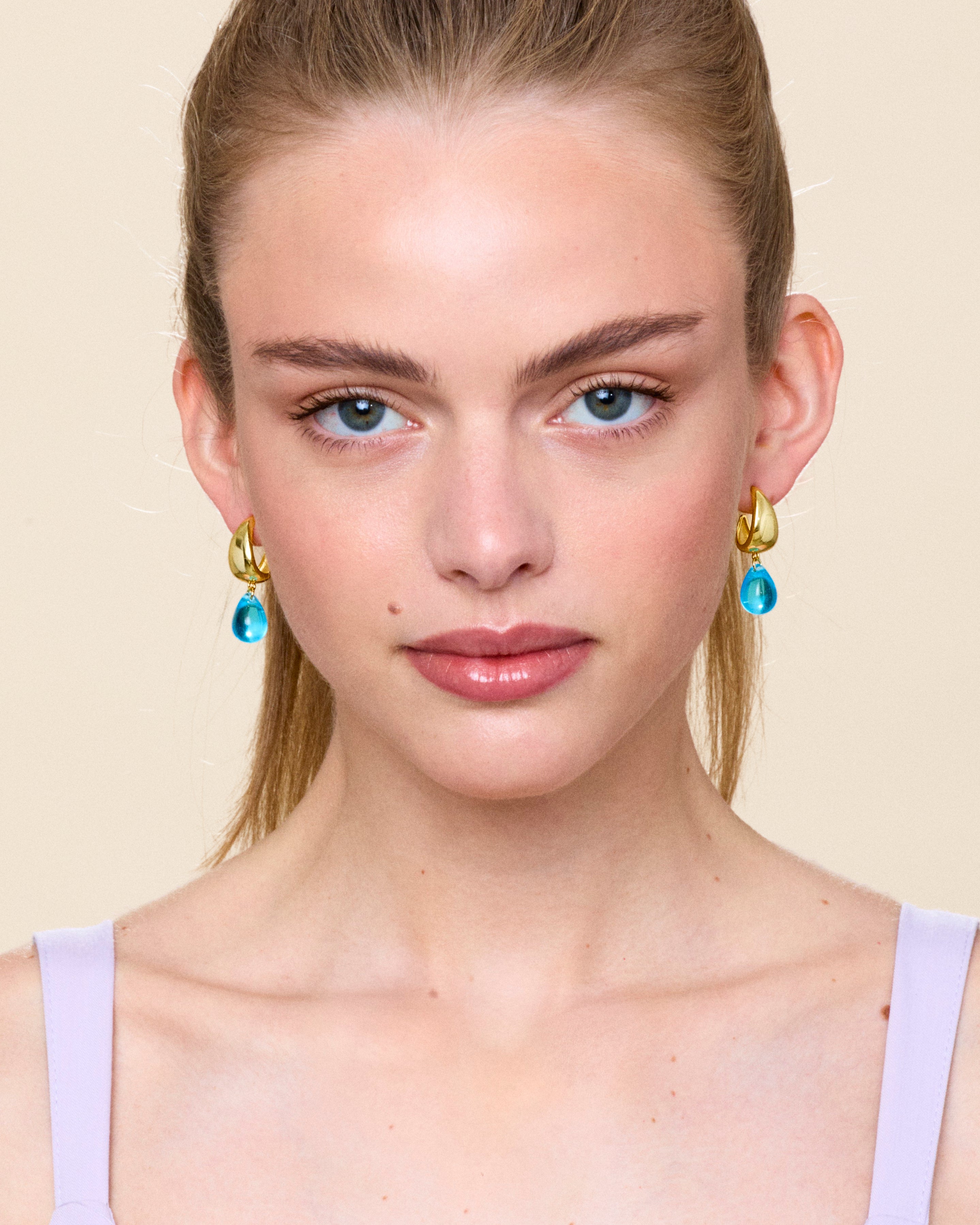 Aqua Drop Earrings