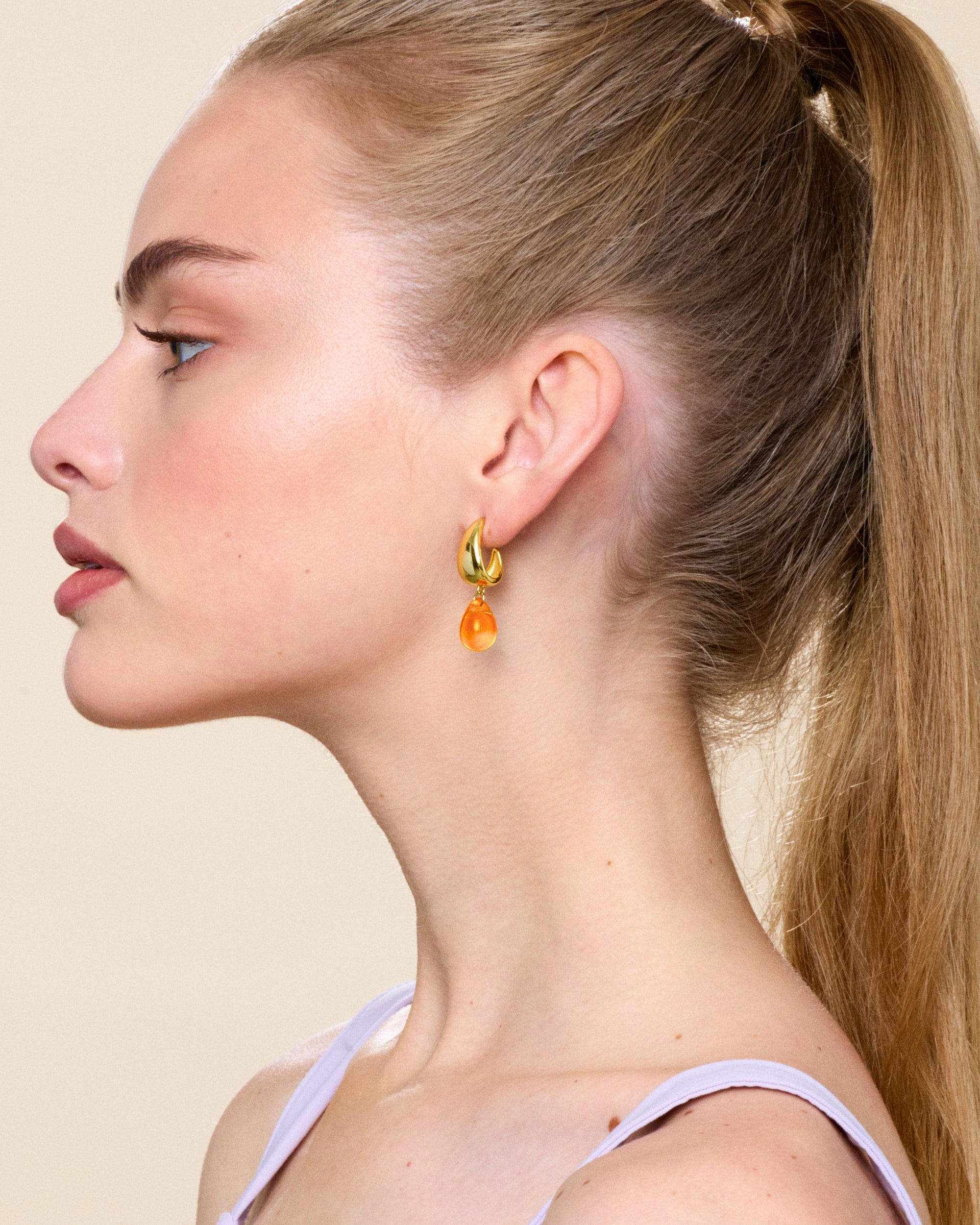 Orange Drop Earrings