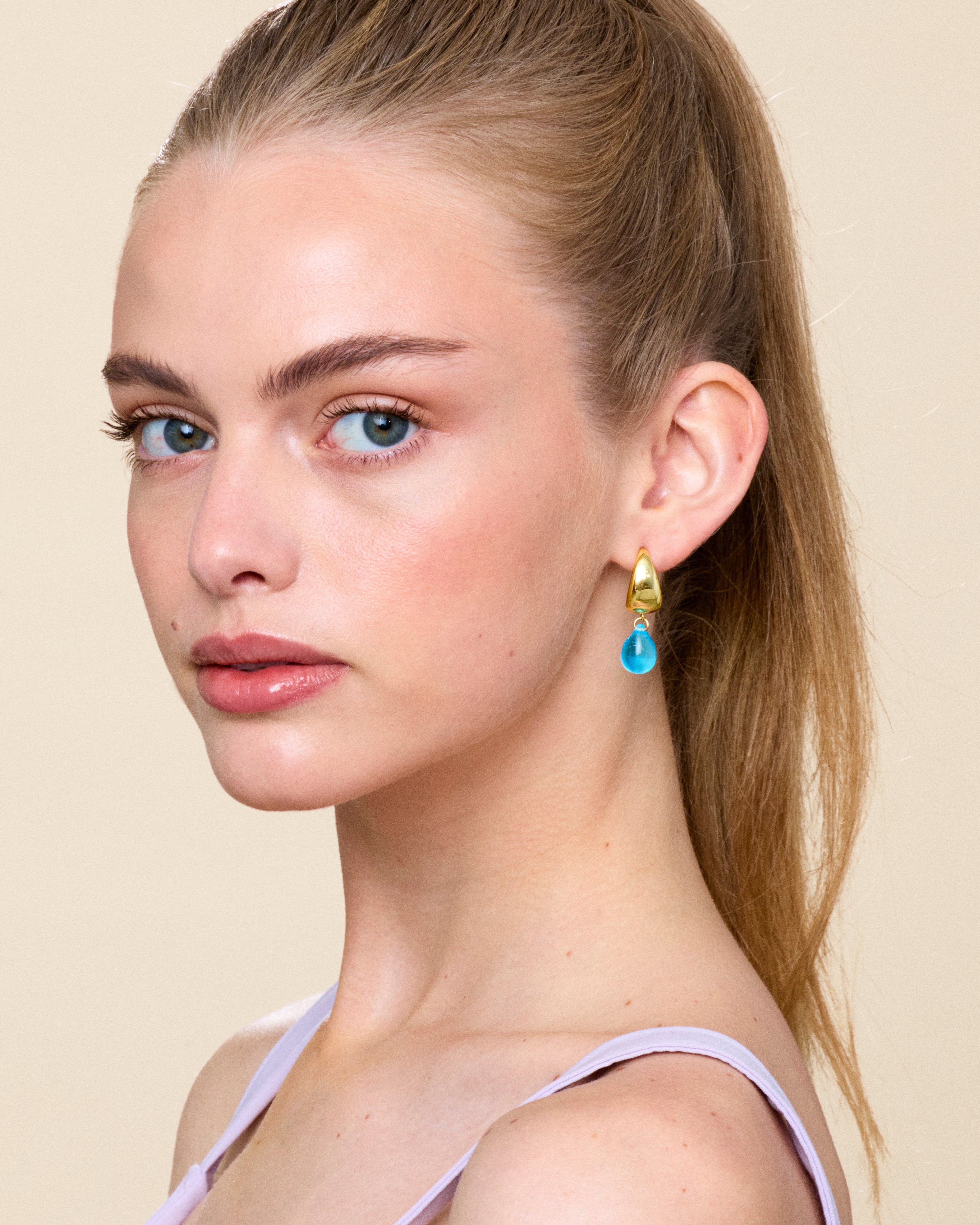 Aqua Drop Earrings