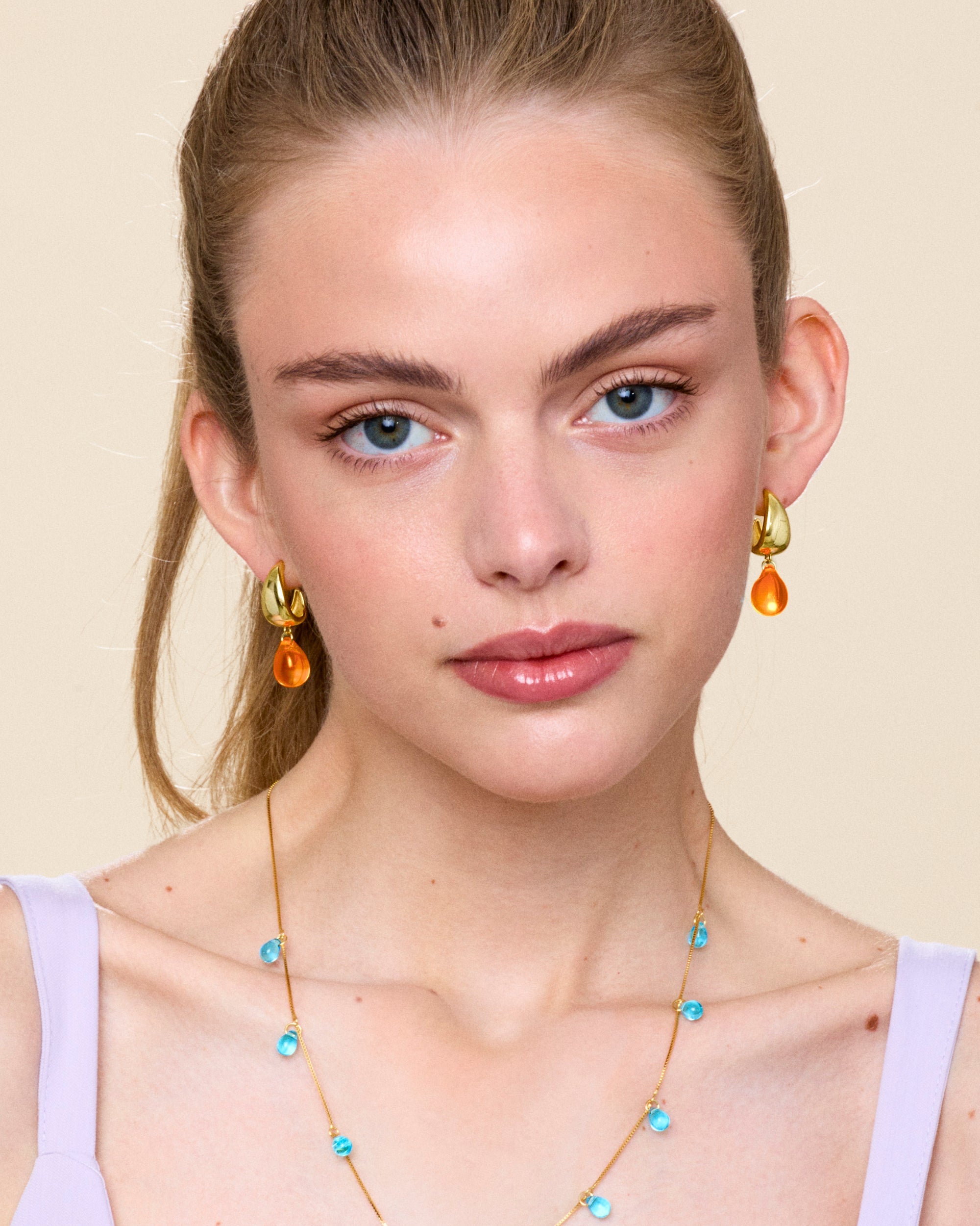 Orange Drop Earrings