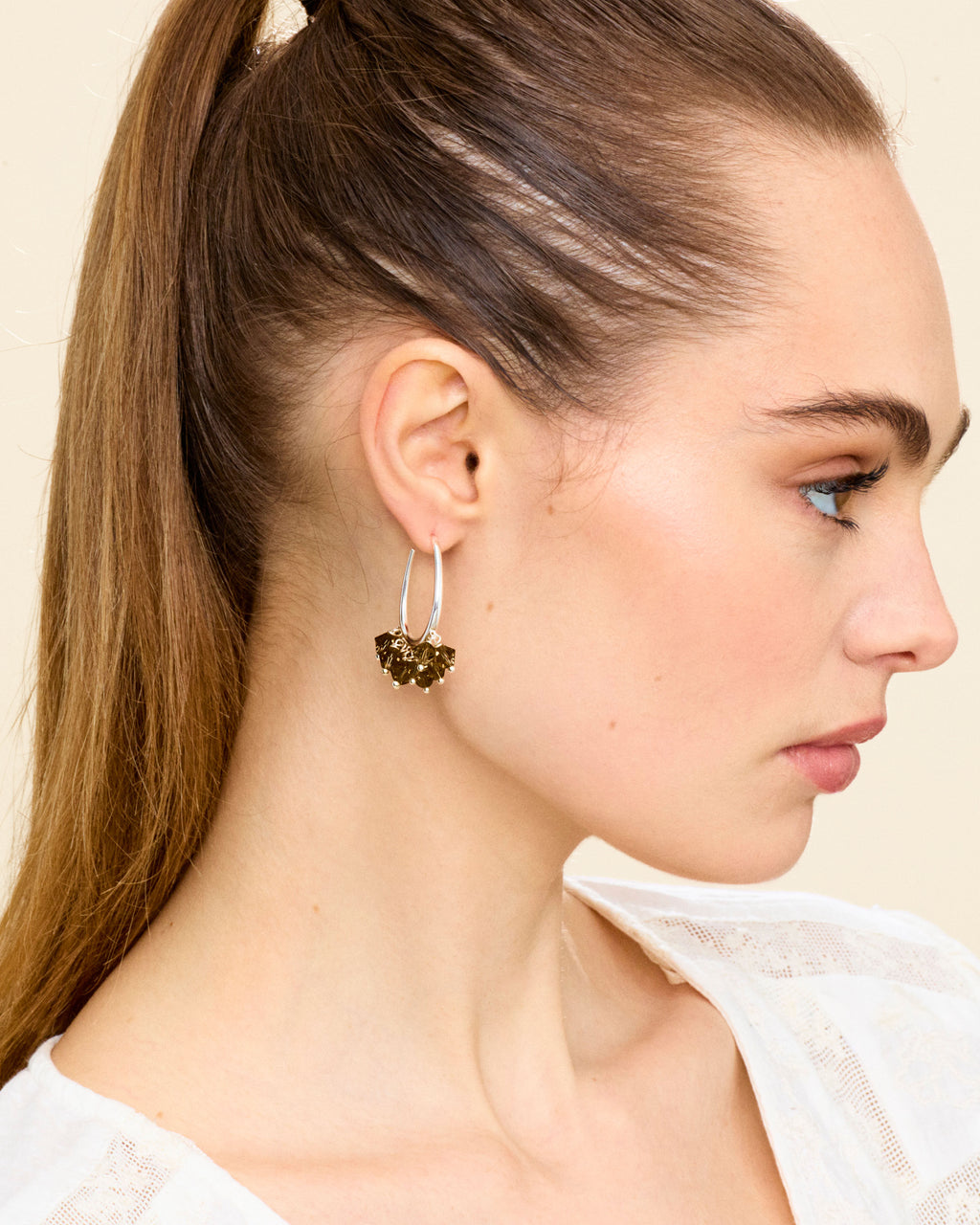 Choco Whip Earrings in Silver